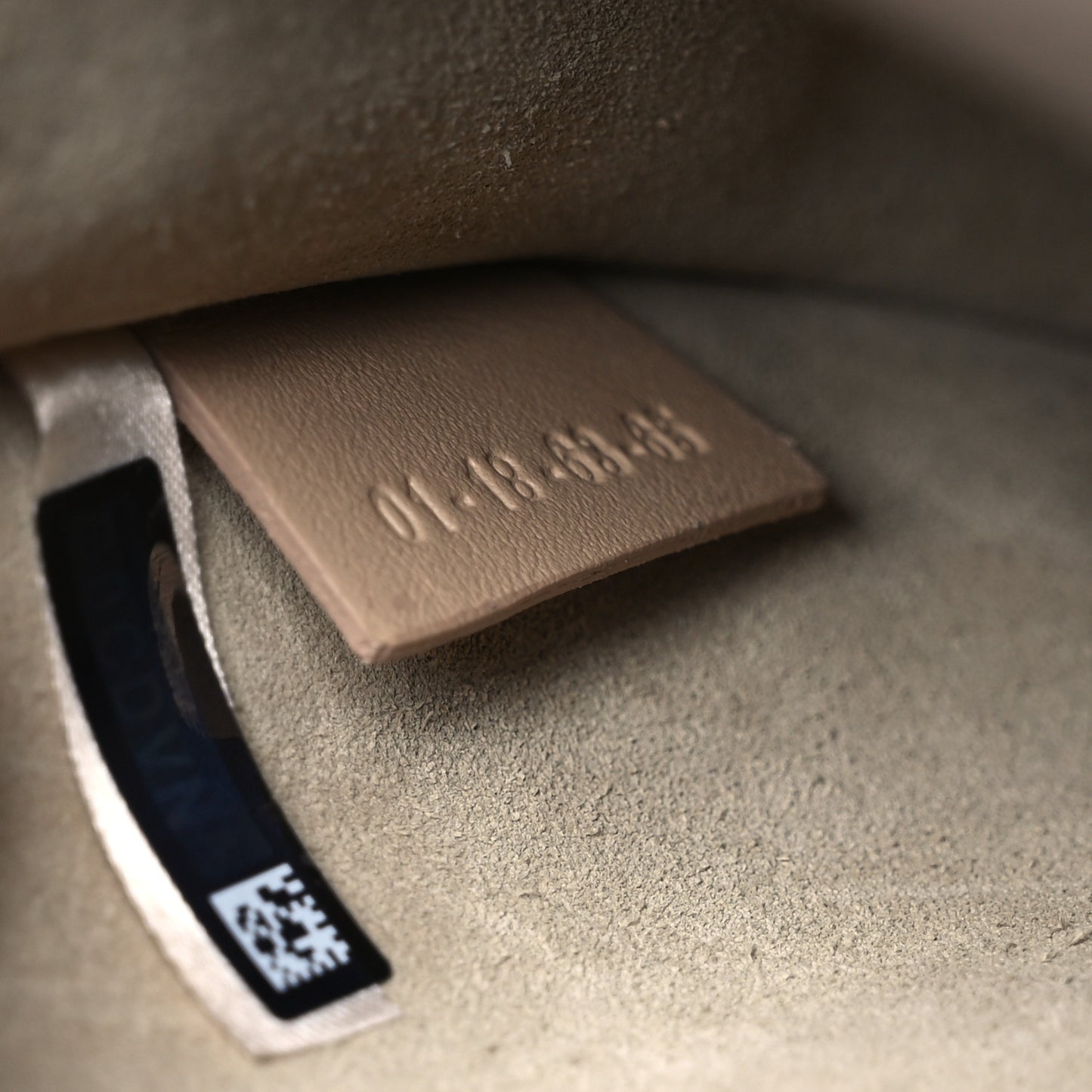 Calfskin Suede Small Nile Bracelet Bag Motty Grey