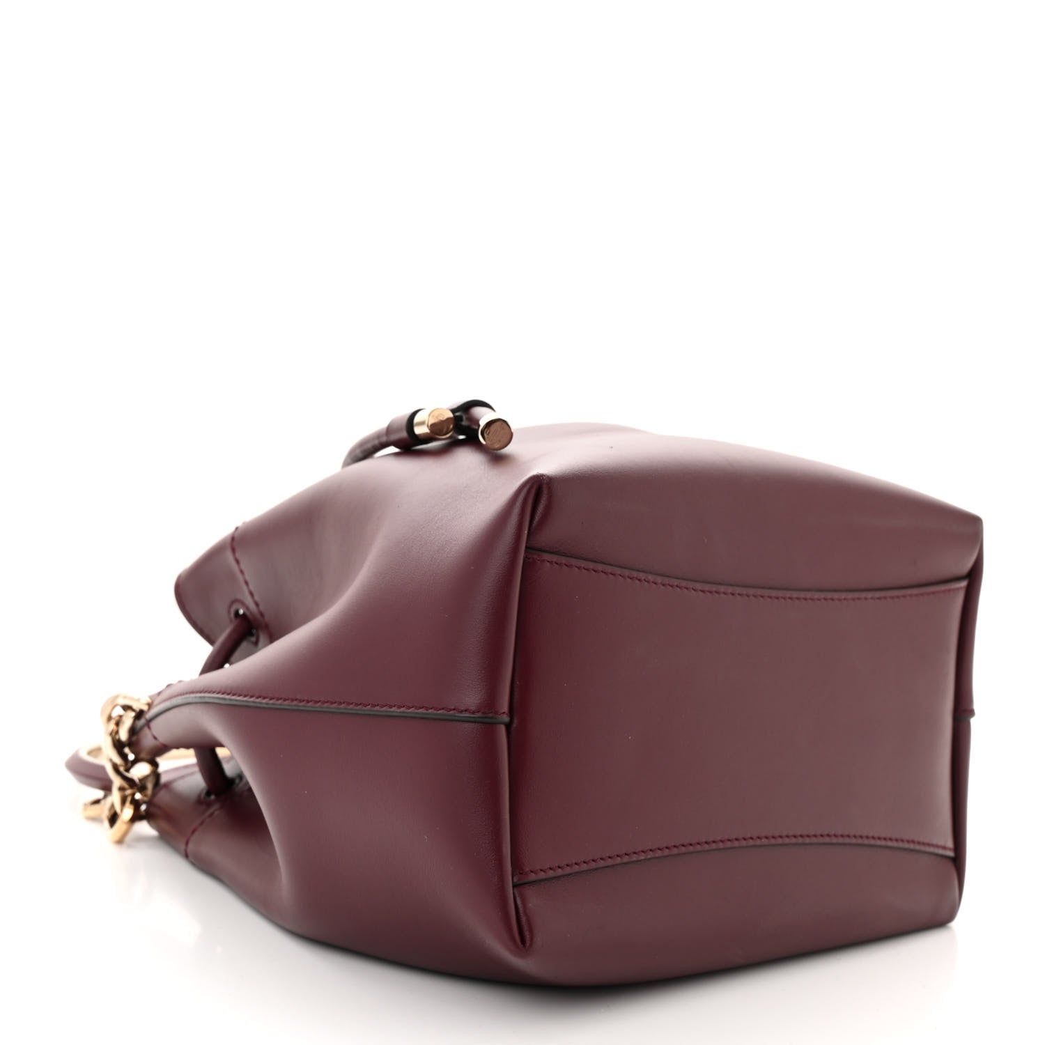 Jimmy Choo Calfskin Bon Bon Bucket Bag Burgundy 4 of 11