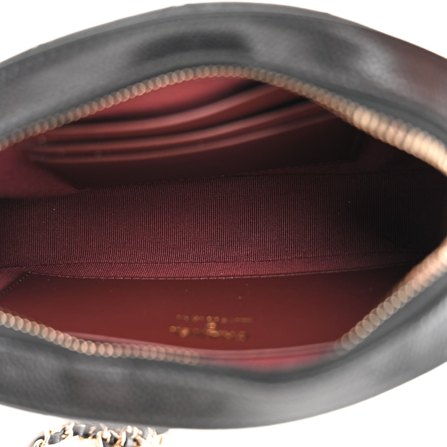 Caviar Quilted Chain Camera Bag Black