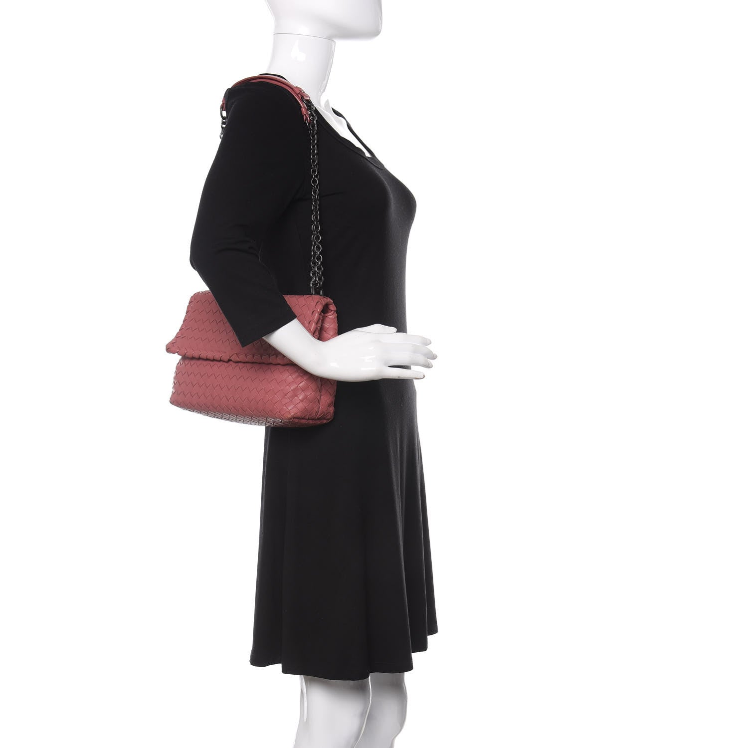 Bottega Veneta Nappa Intrecciato Small Olimpia Shoulder Bag Rose Pink 2 of 11