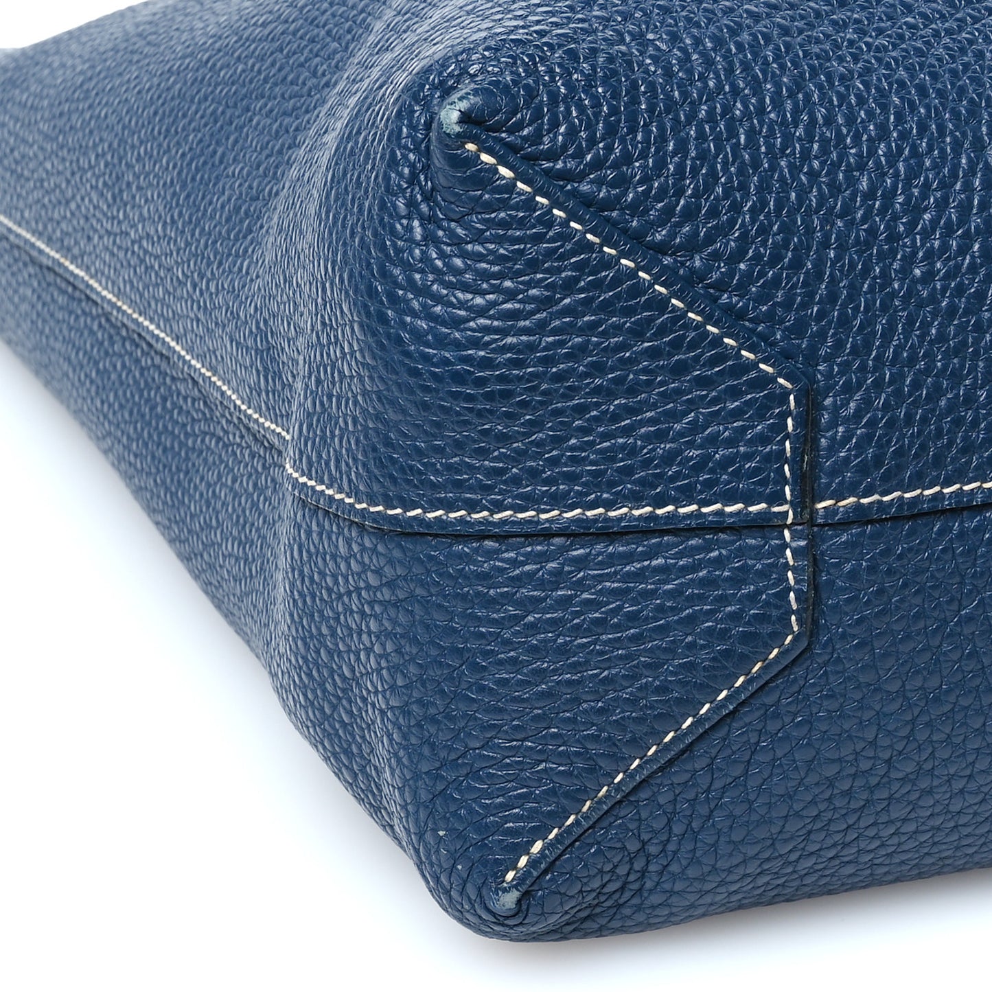 Taurillon Clemence Double Sens 45 Reversible Tote Iris Bleu De Malte