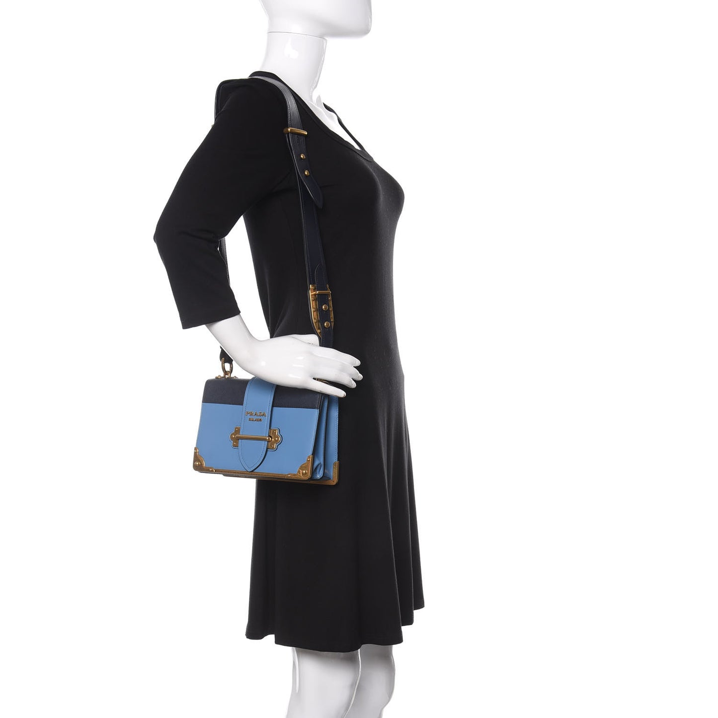 City Calf Saffiano Cahier Bag Astrale Black
