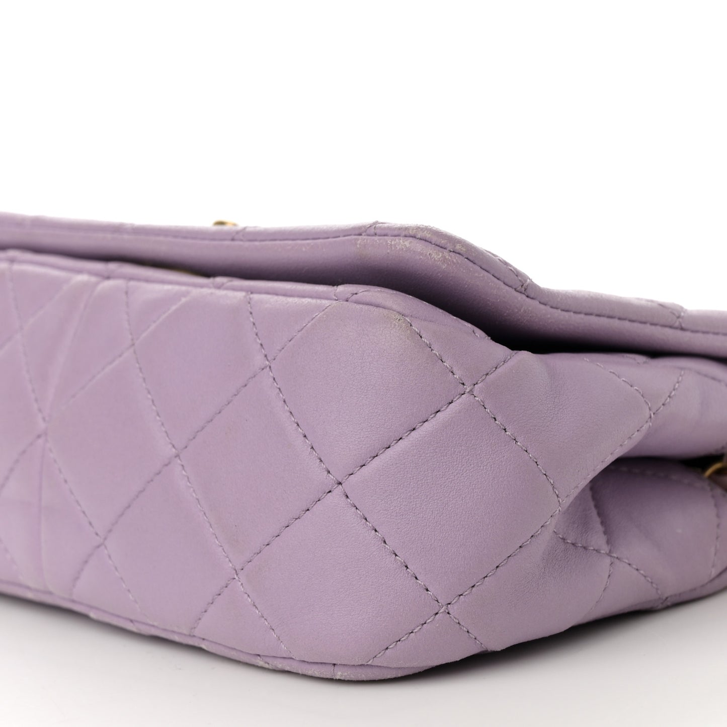Lambskin Quilted Braided CC Small Flap Lilac