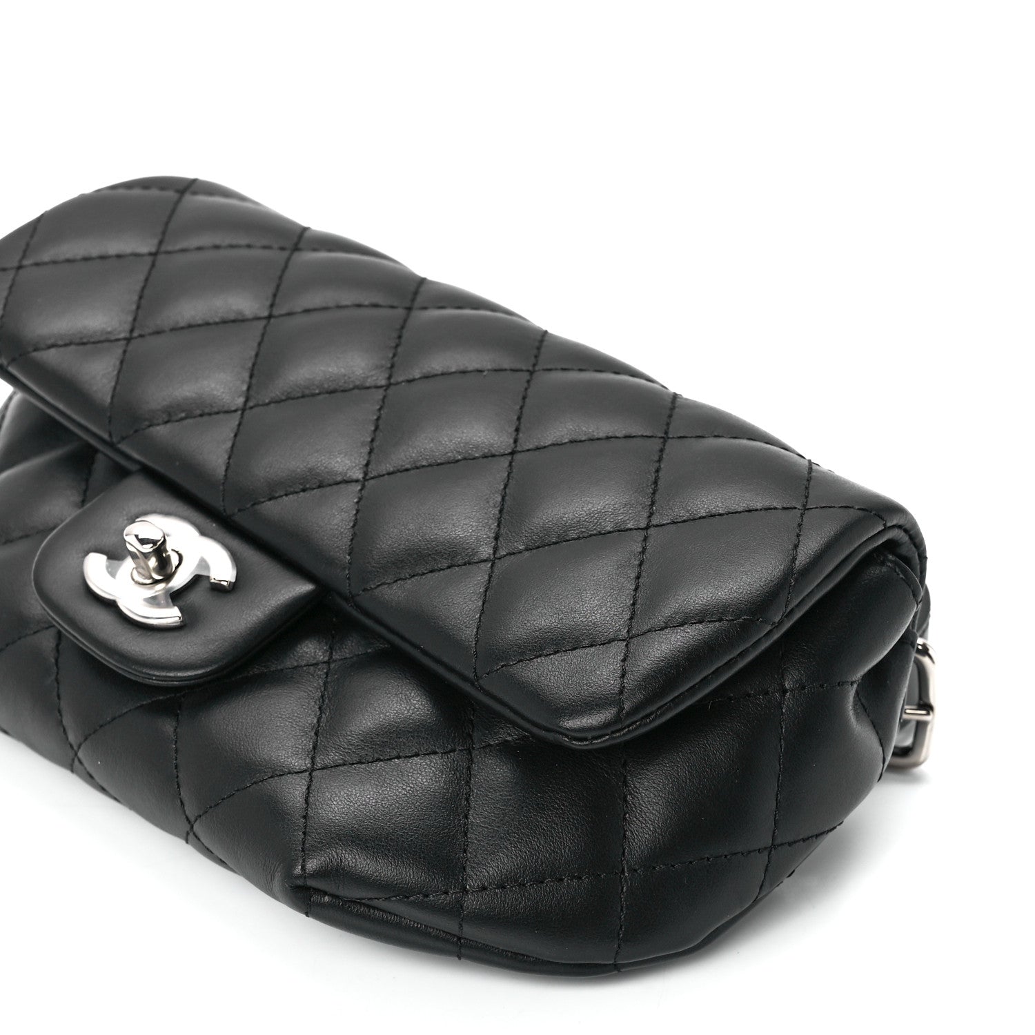 Chanel Calfskin Quilted CC Uniform Flap Belt Bag Black 13 of 13