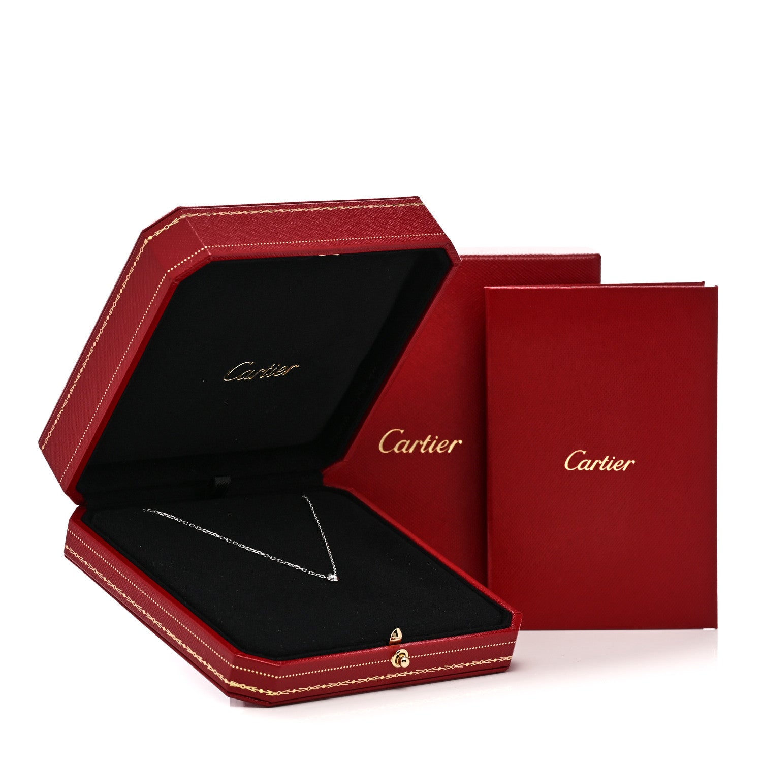 Cartier 18K White Gold Diamond SM D'Amour Pendant Necklace 6 of 6