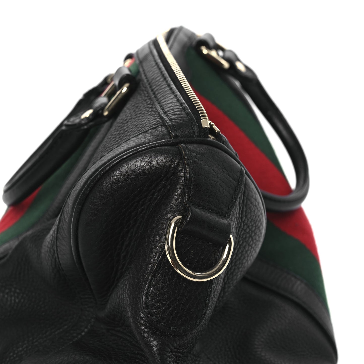 Calfskin Vintage Web Medium Boston Black