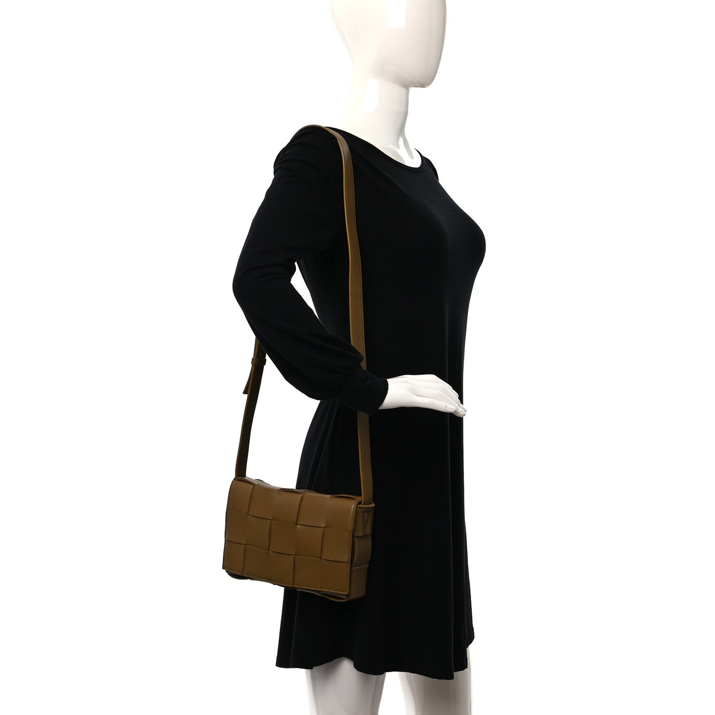 Lambskin Maxi Intrecciato Cassette Crossbody Bag Acorn