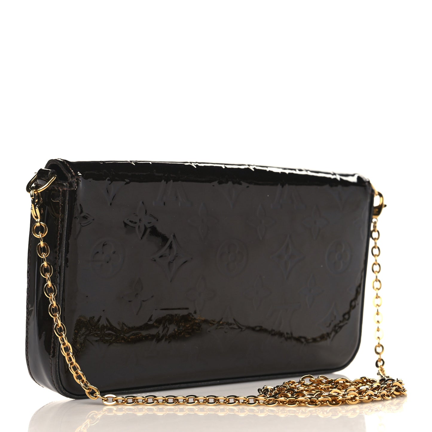 Vernis Pochette Felicie Chain Wallet Amarante