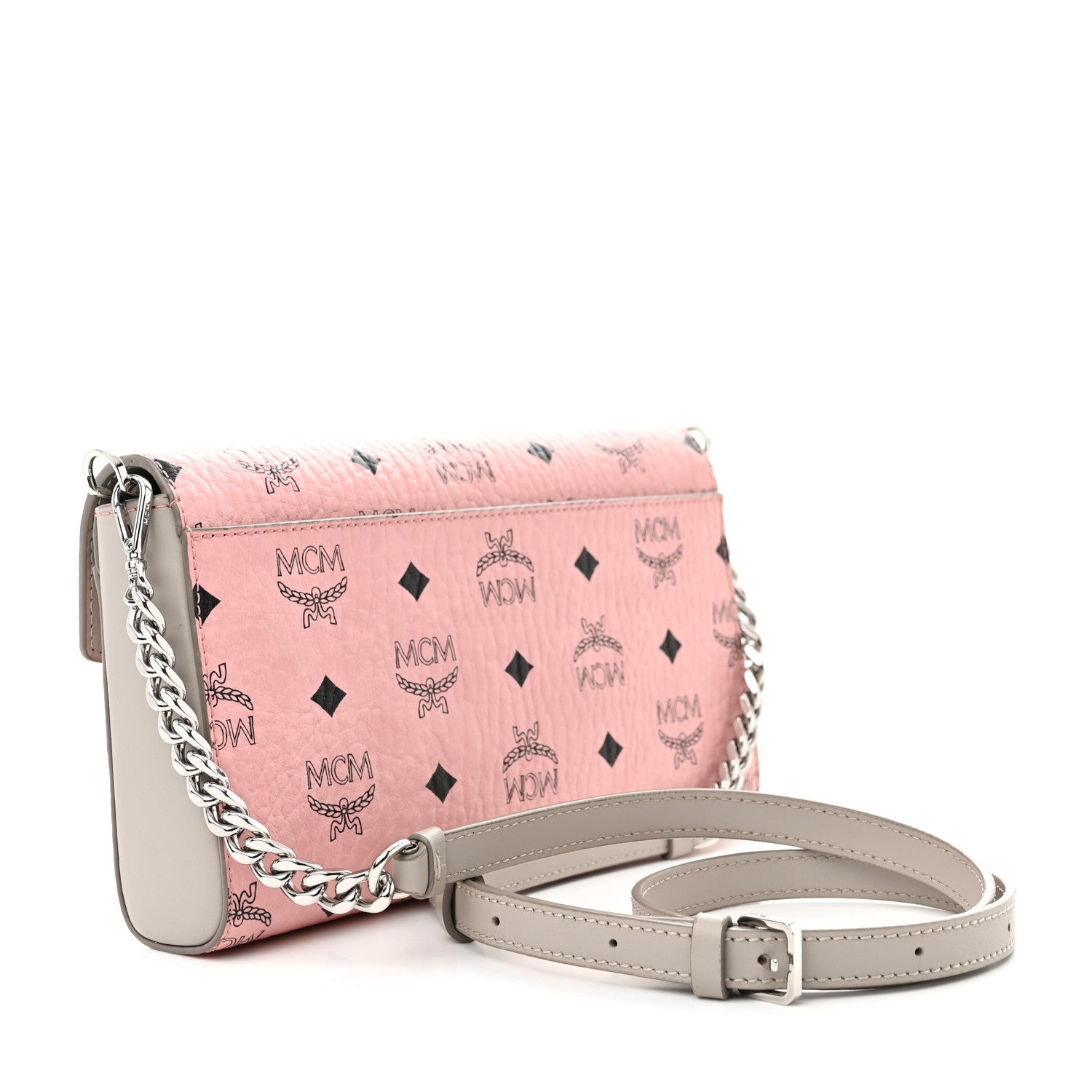 MCM Visetos Medium Millie Crossbody Bag Soft Pink 3 of 9
