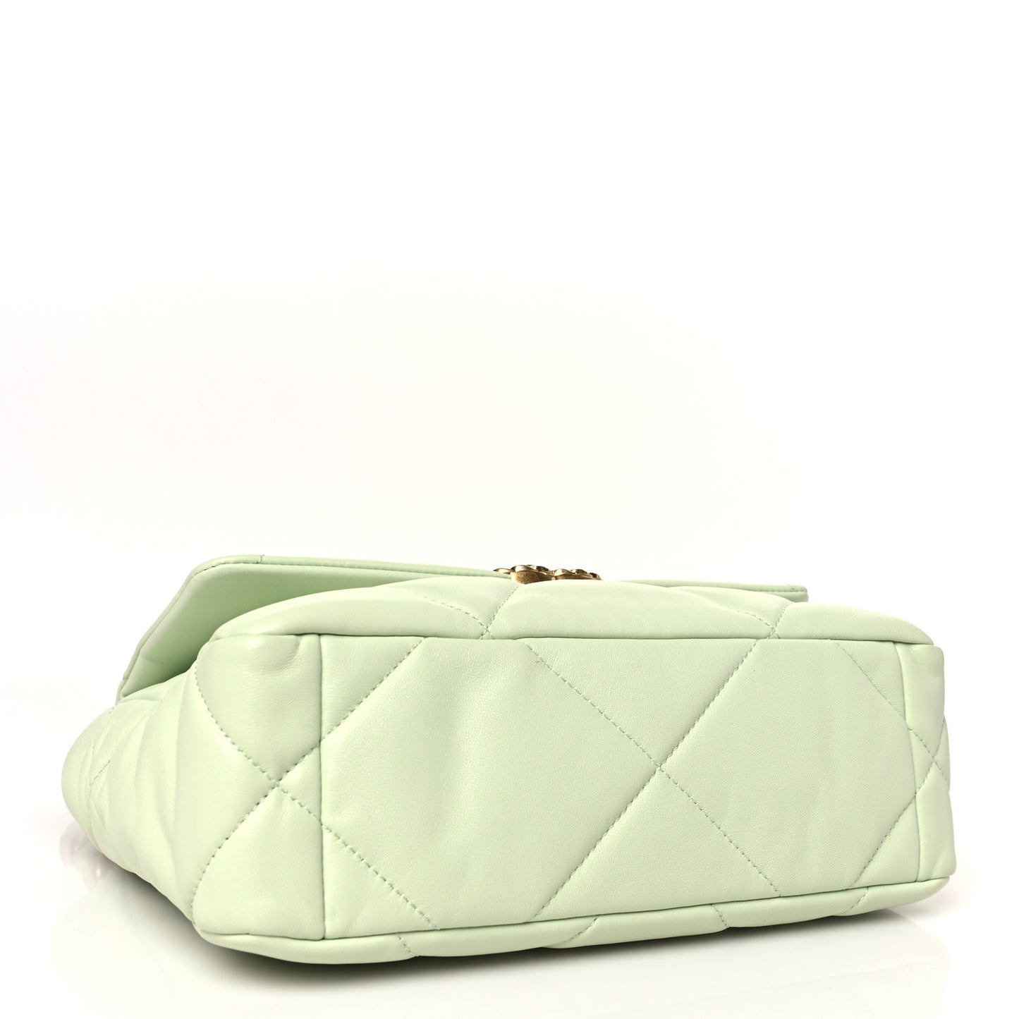 Lambskin Quilted Medium Chanel 19 Flap Light Green