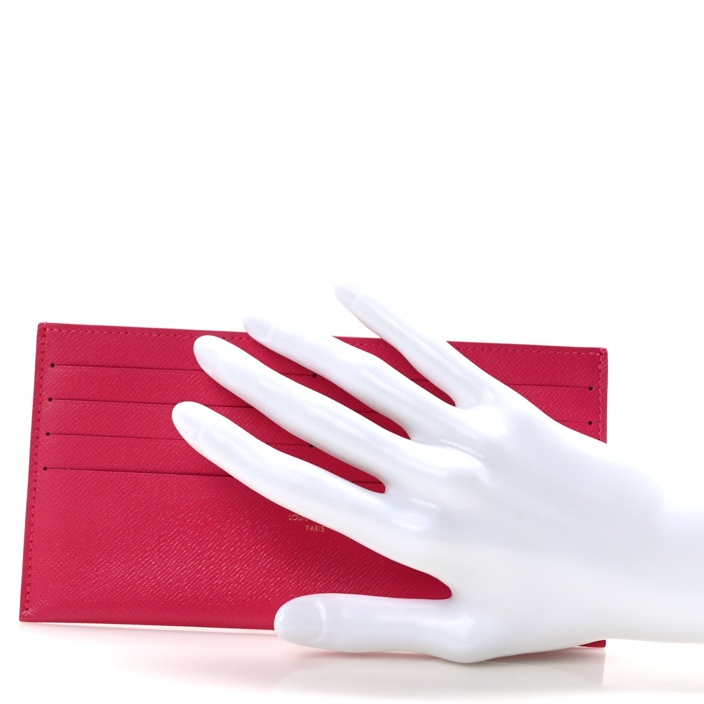 Calfskin Felicie Card Holder Insert Hot Pink