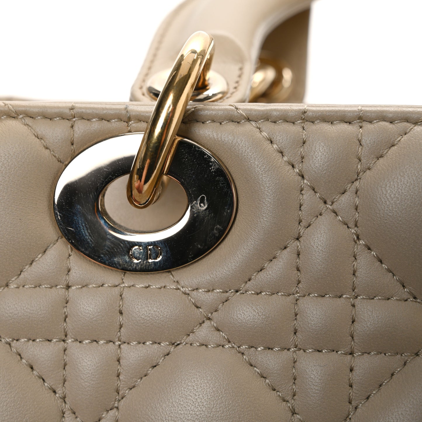 Lambskin Cannage Small My ABCDior Lady Dior Beige