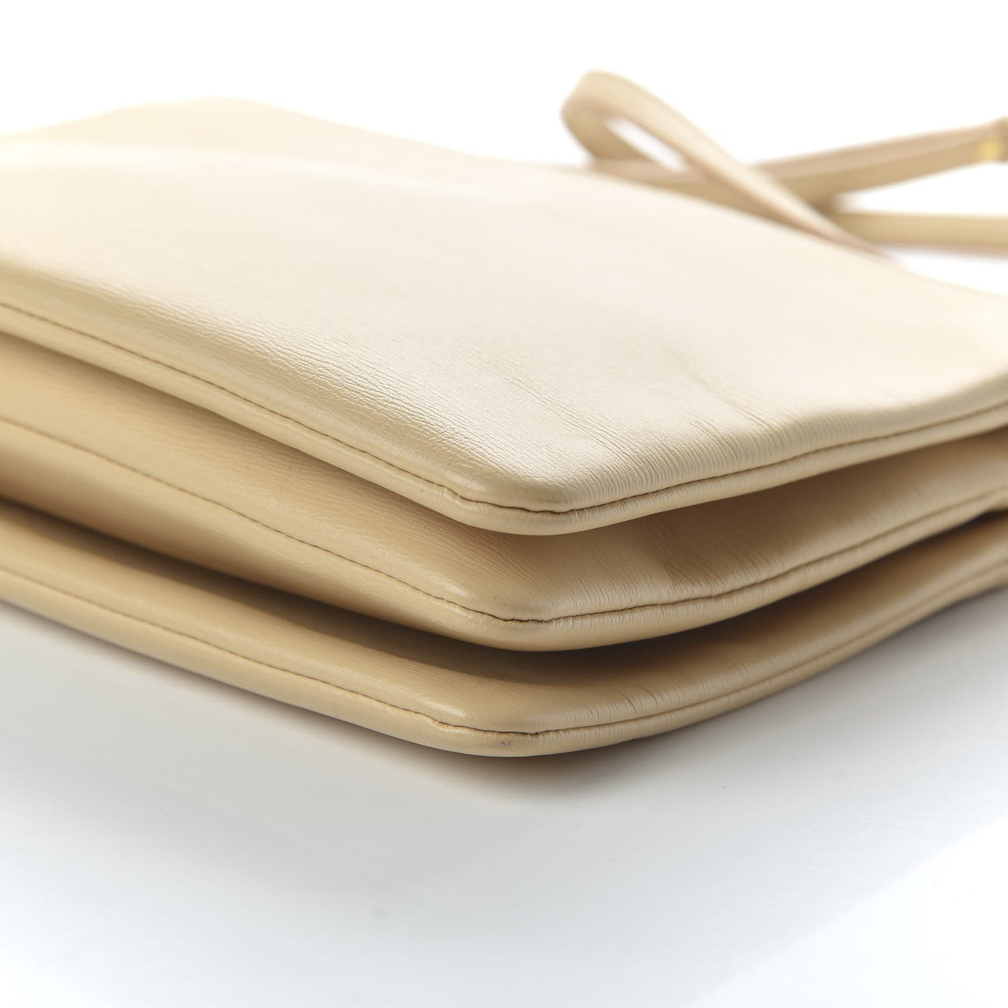 Lambskin Large Trio Crossbody Bag Beige