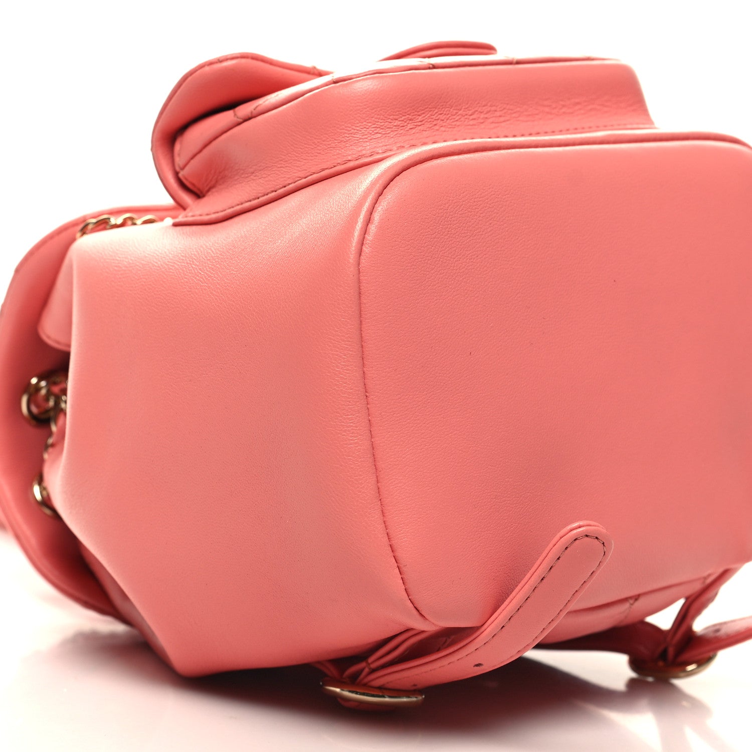 Chanel Lambskin Quilted Small Duma Drawstring Backpack Pink 9 of 10