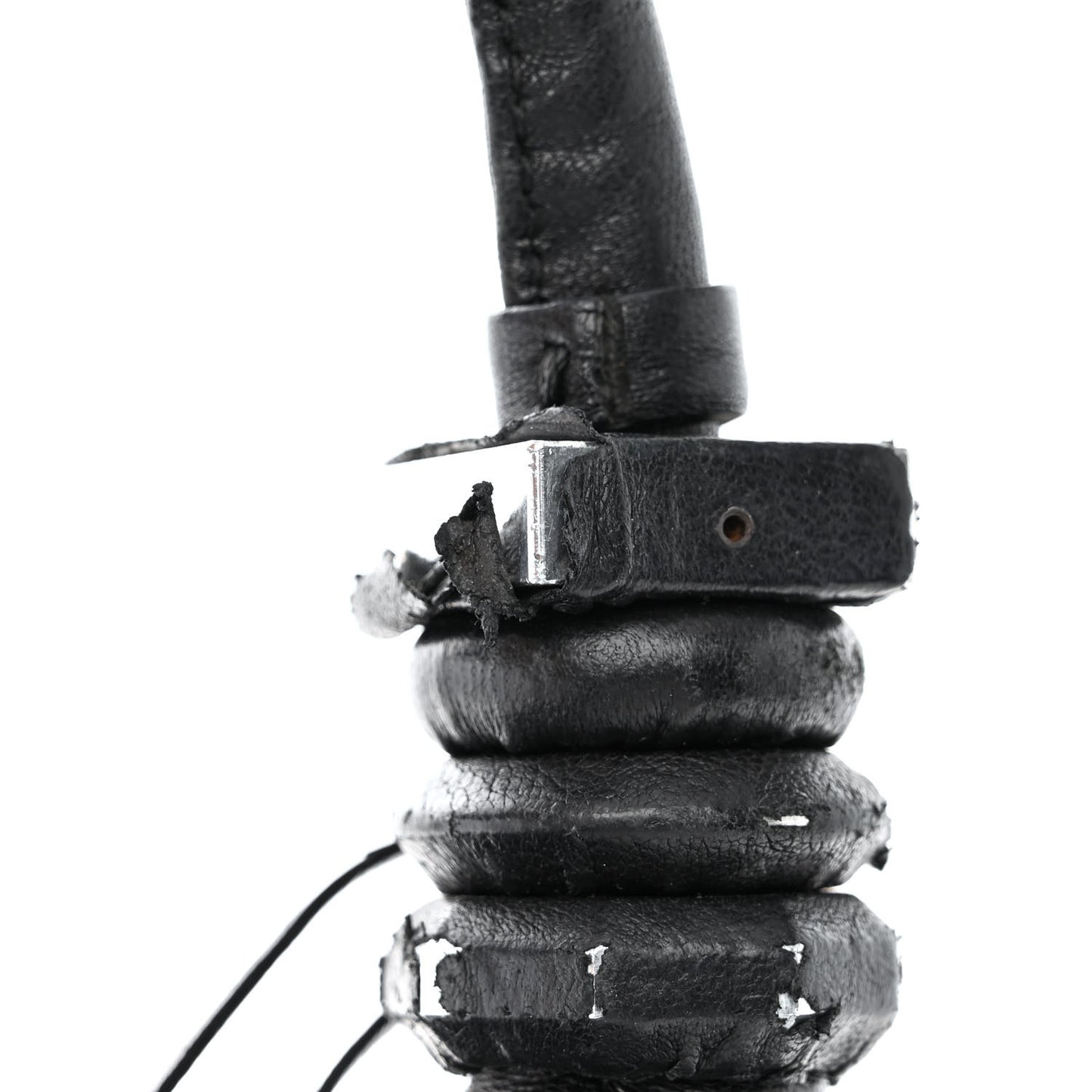 Lambskin Plated Fringed Tinzita Shoulder Bag Black