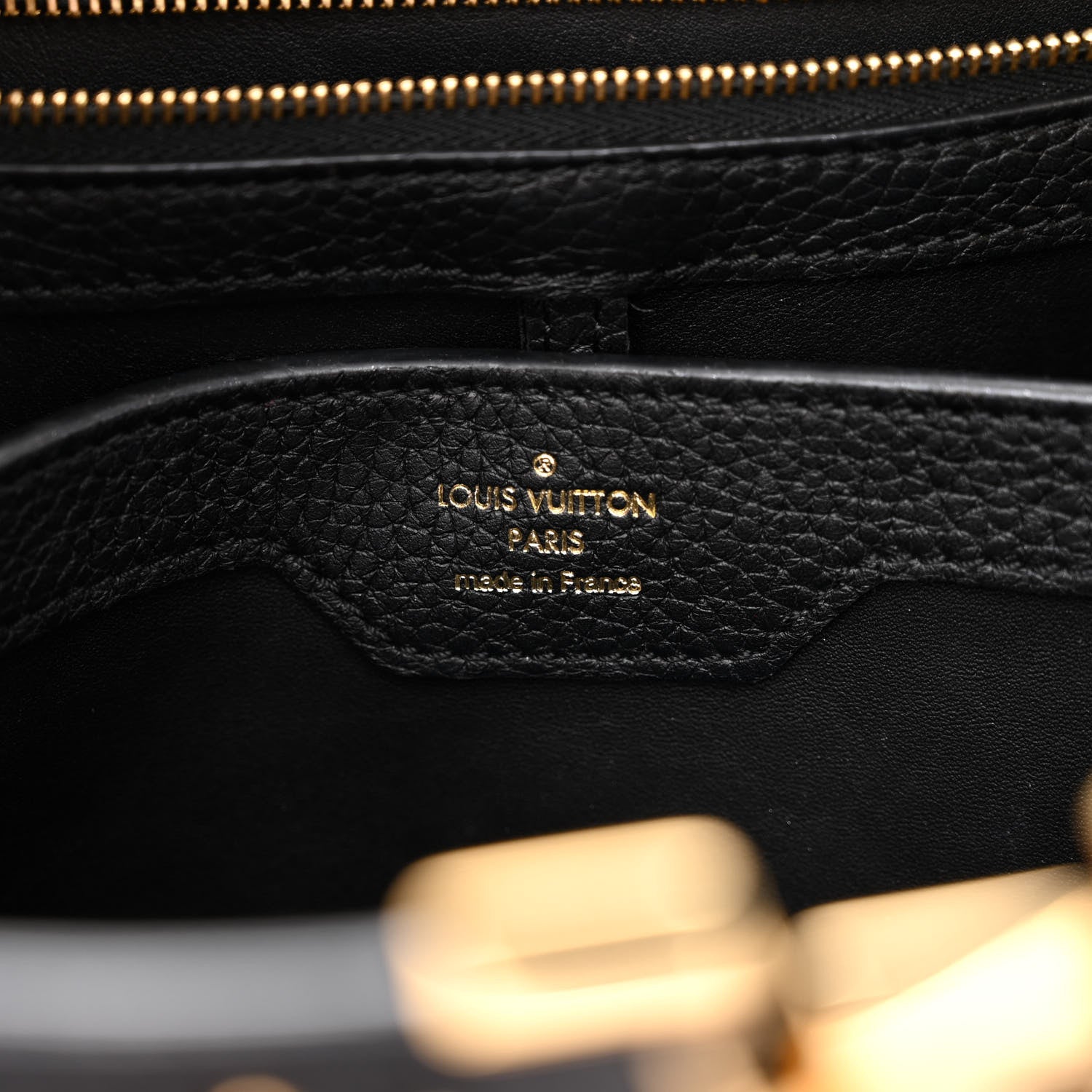Louis Vuitton Taurillon Fleur De Lys Capucines PM Black 6 of 11