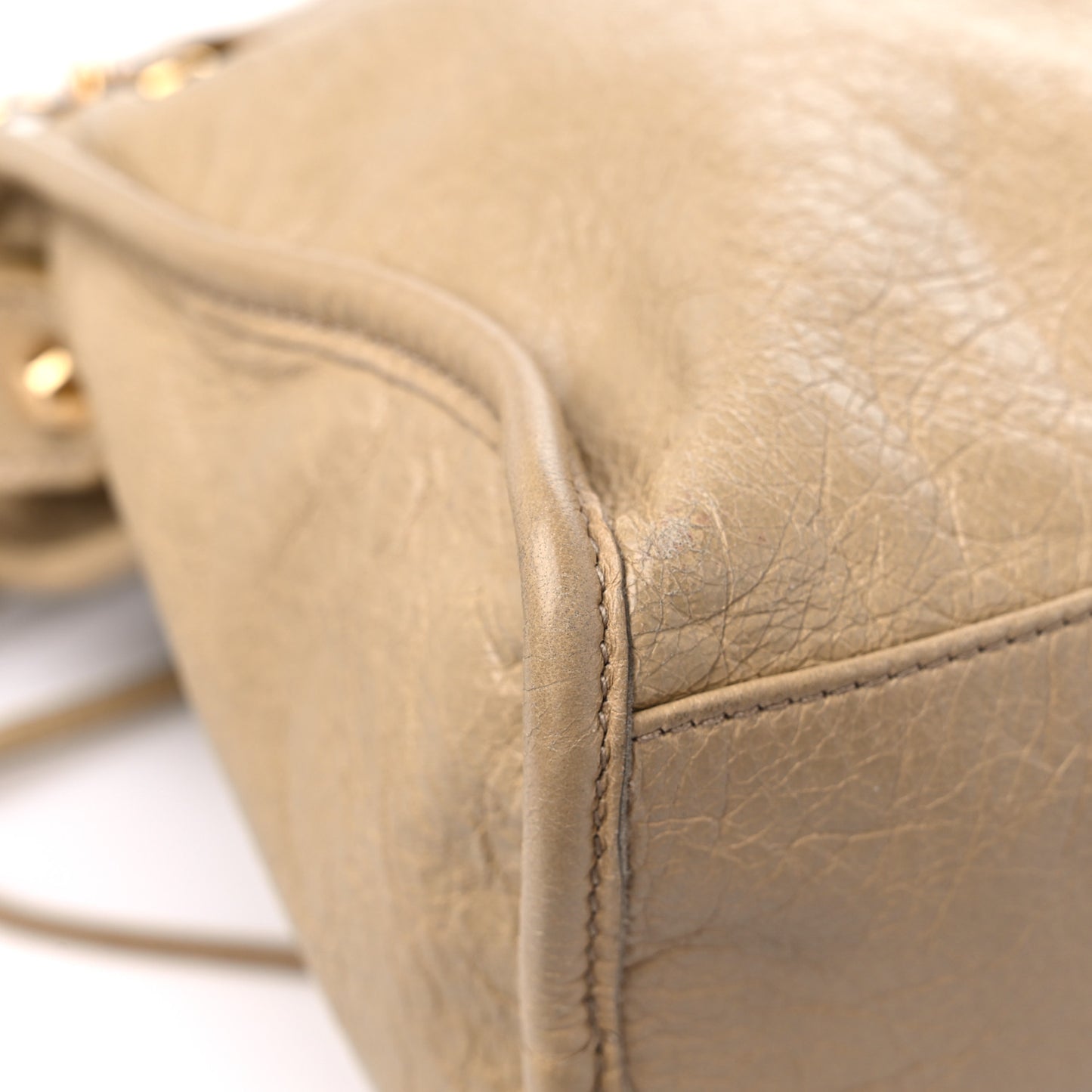 Agneau Classic Gold Hardware S City Beige Sable