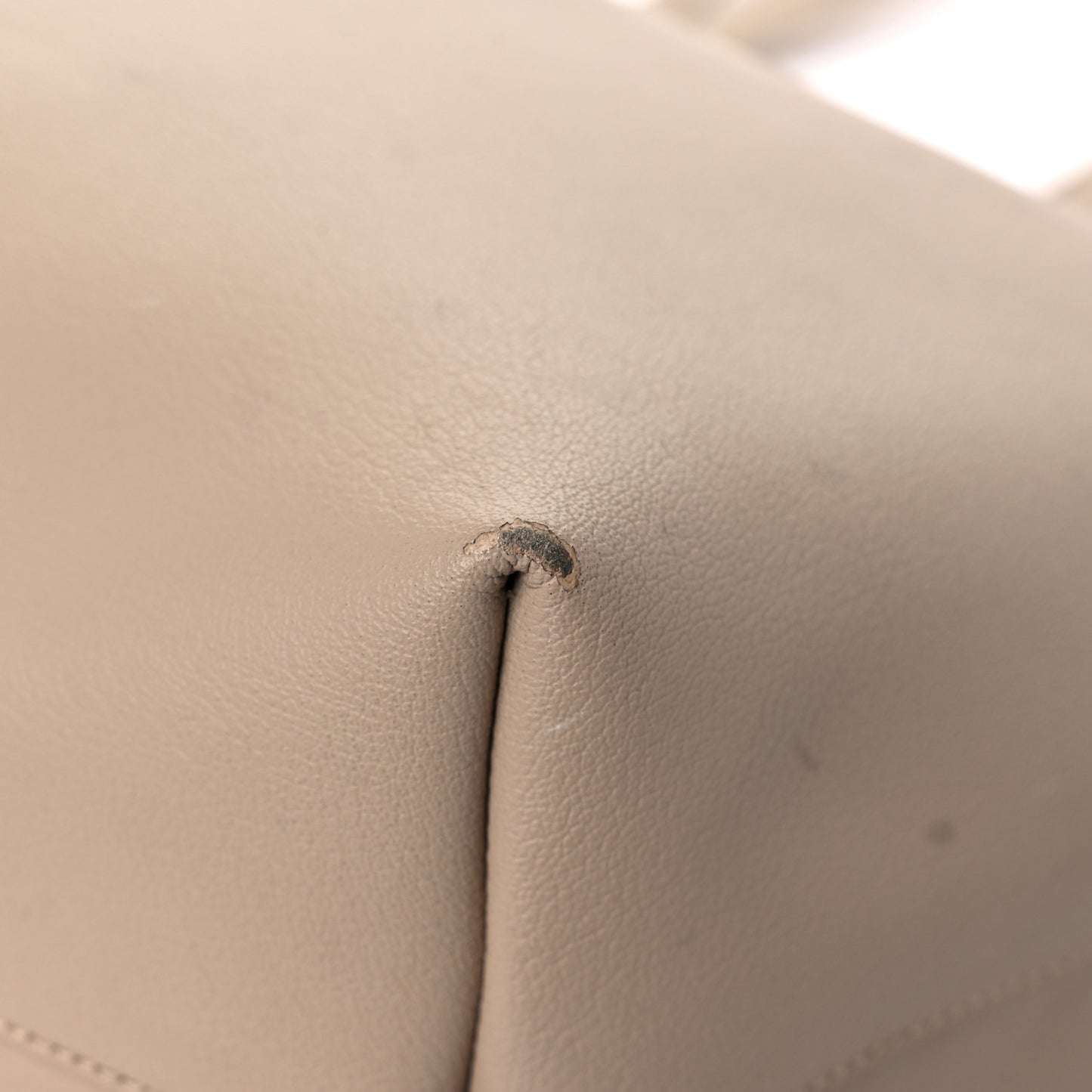 Calfskin Large Shopping Tote Dark Beige