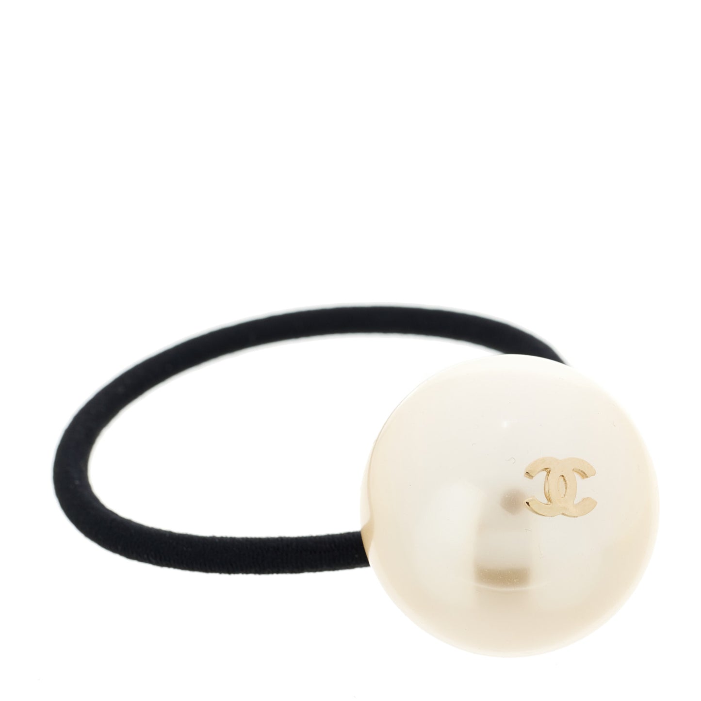 Pearl CC Hair Tie Black White