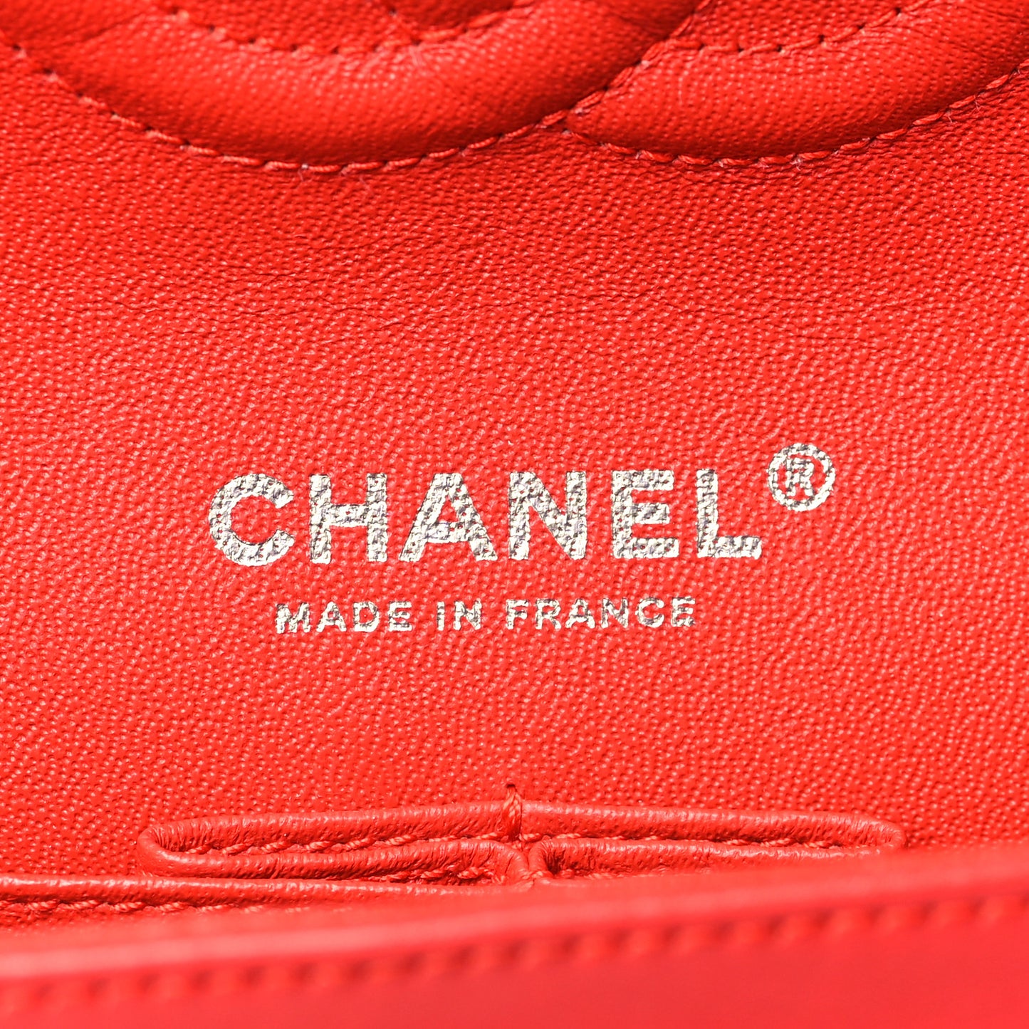 Patent Quilted Medium Double Flap Red