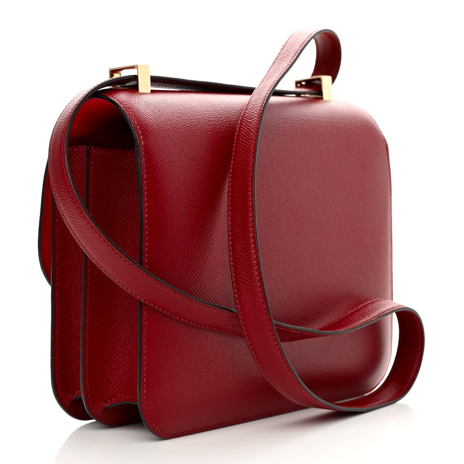 Hermes Epsom Enamel Constance 24 Rouge Grenat 3 of 11