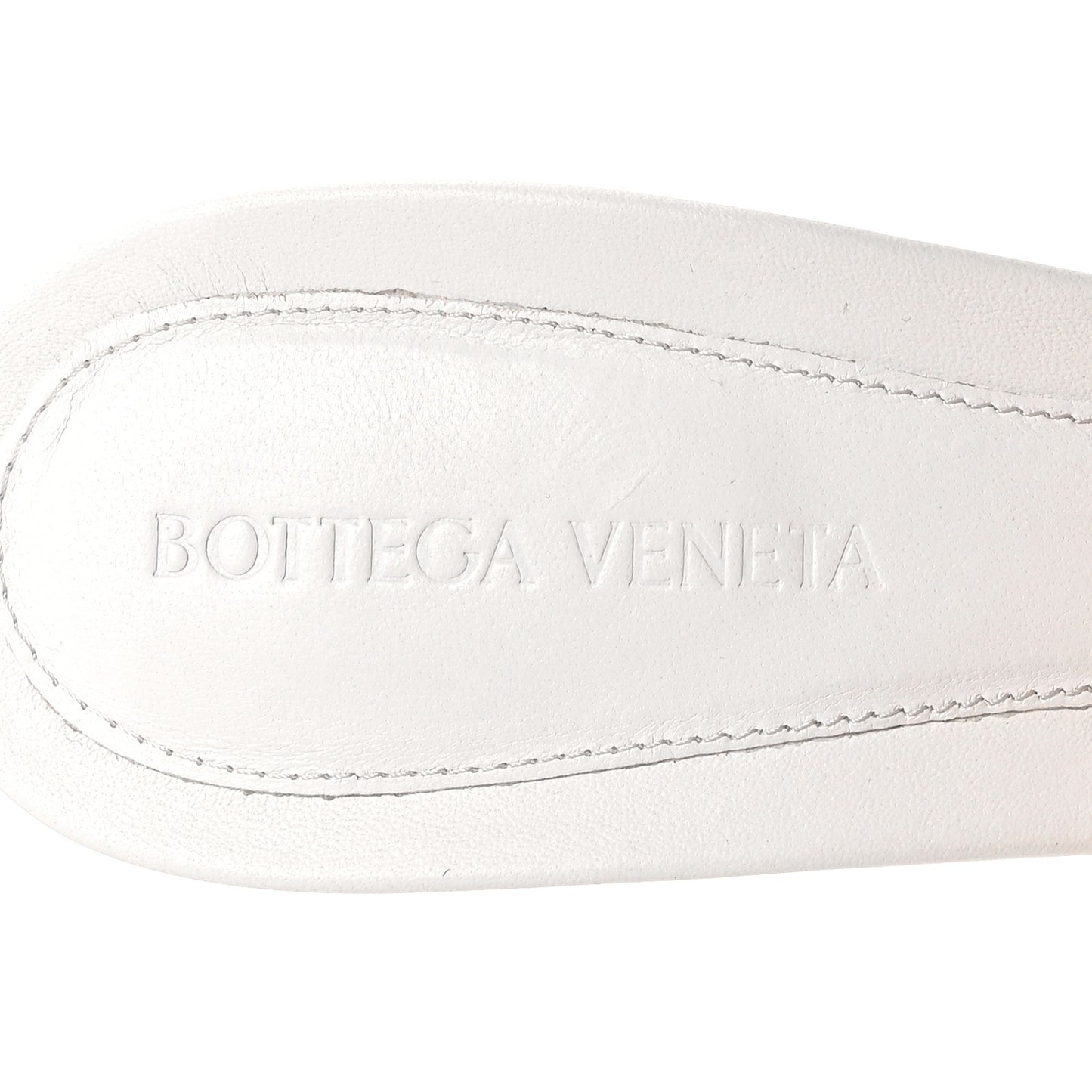 BOTTEGA VENETA Nappa Matelasse Padded Mule Sandals 40 Optic White