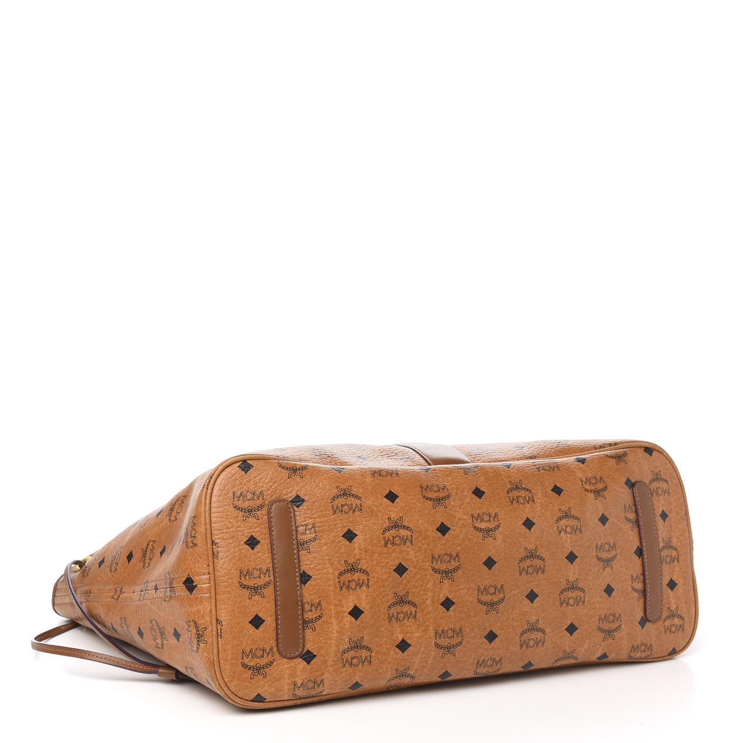 MCM Visetos Large Liz Reversible Shopper Tote Cognac 5 of 16
