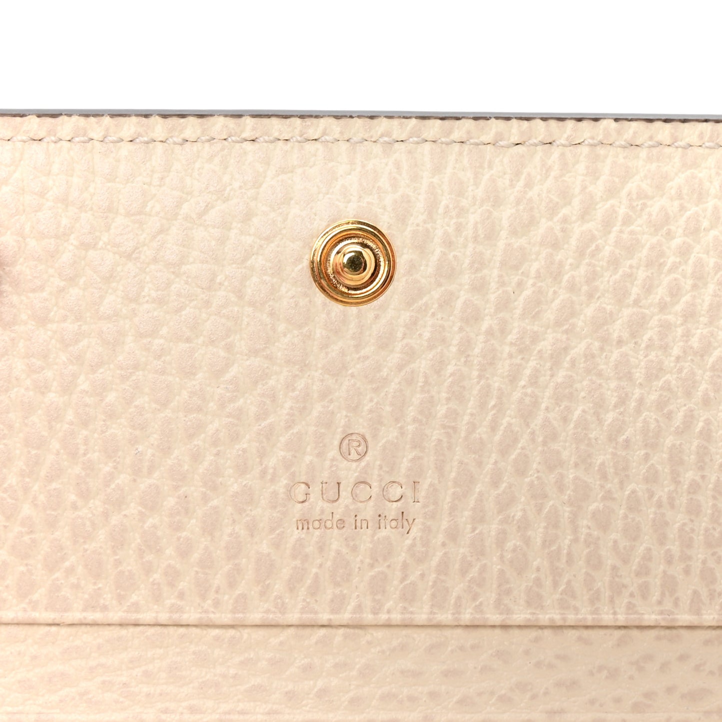 Dollar Calfskin GG Supreme Monogram GG Marmont Card Case Mystic White Beige Ebony