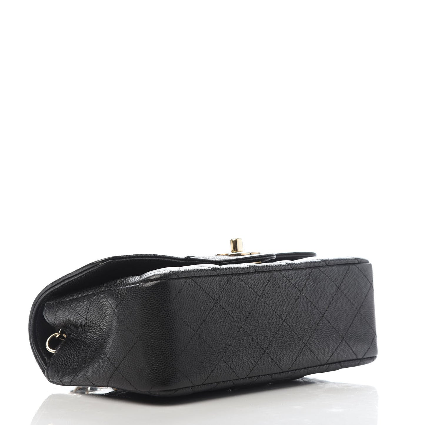 Caviar Quilted Mini Rectangular Flap Black