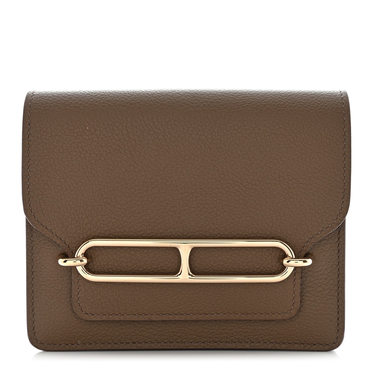 Hermes Evercolor Bi-color Roulis Slim Wallet Etoupe Craie 1 of 10