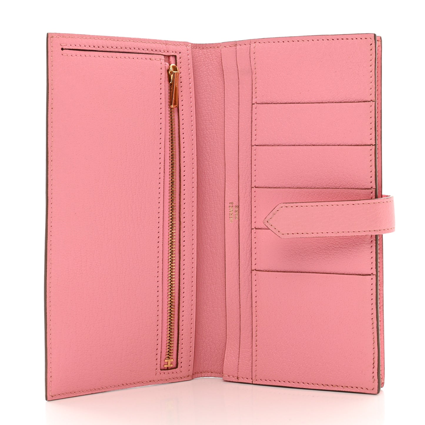 Chèvre Mysore Bearn Gusset Wallet Rose Confetti