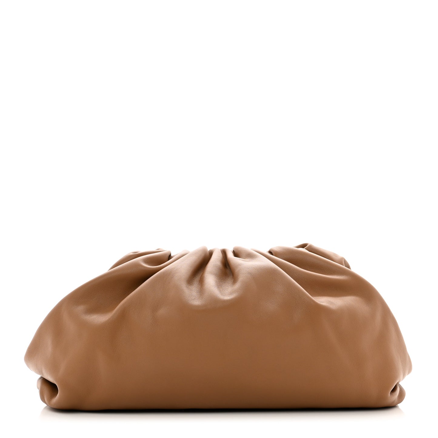Smooth Butter Calf The Pouch Oversized Clutch Teak