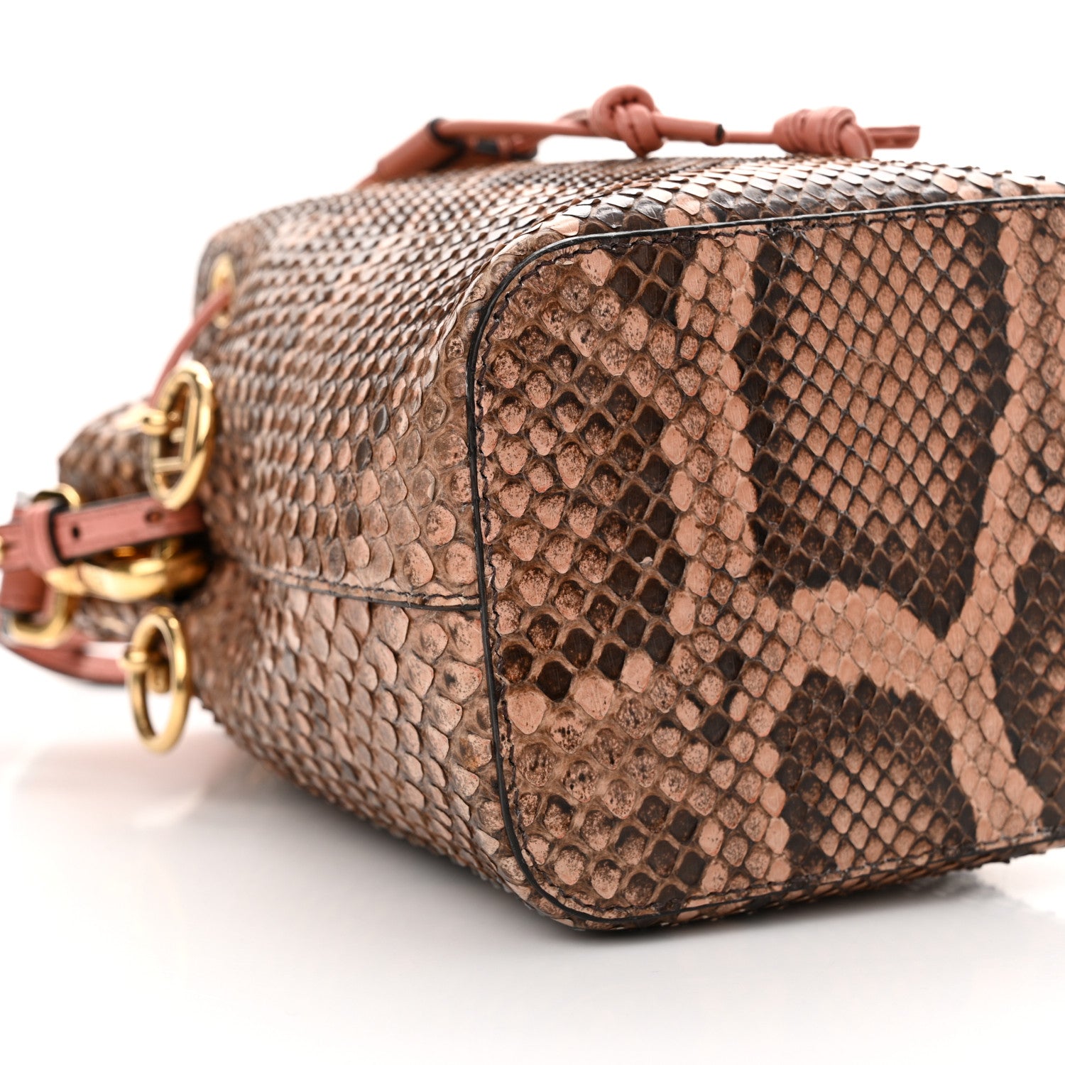 Fendi Snakeskin F is Fendi Mini Mon Tresor Bucket Bag Macaron 9 of 11