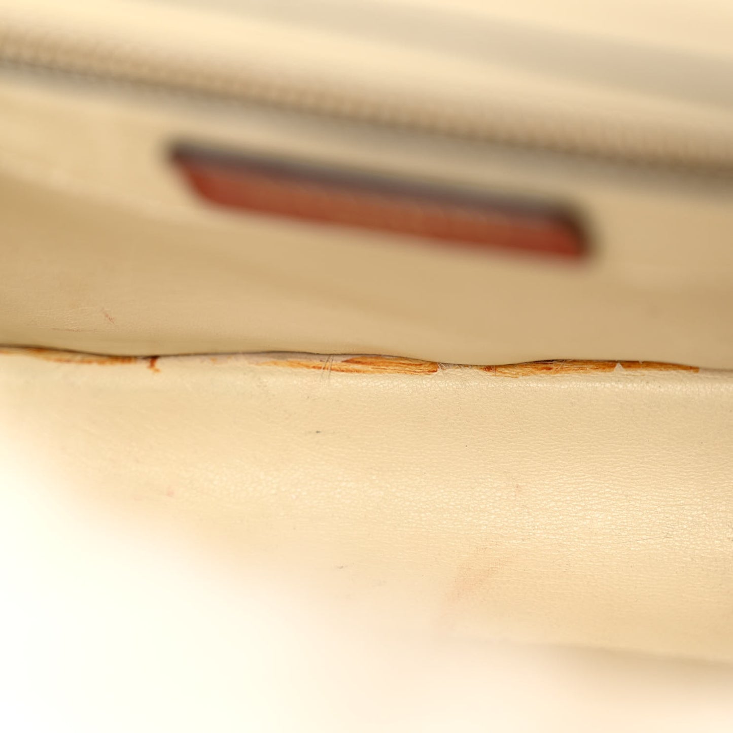 Mink Fur Small Demilune Shoulder Bag Beige