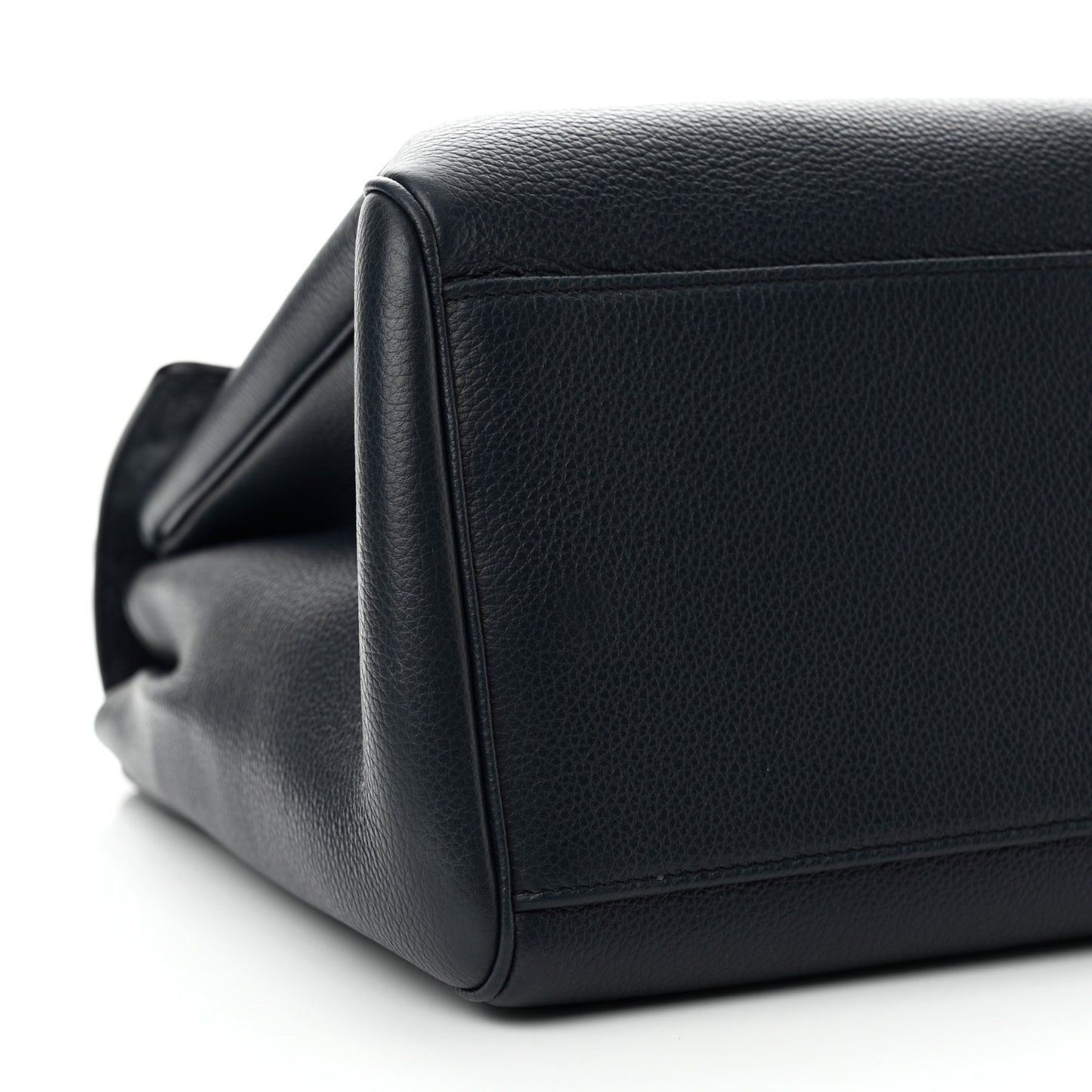 Supple Grained Calfskin Medium Soft 16 Bag Navy Blue