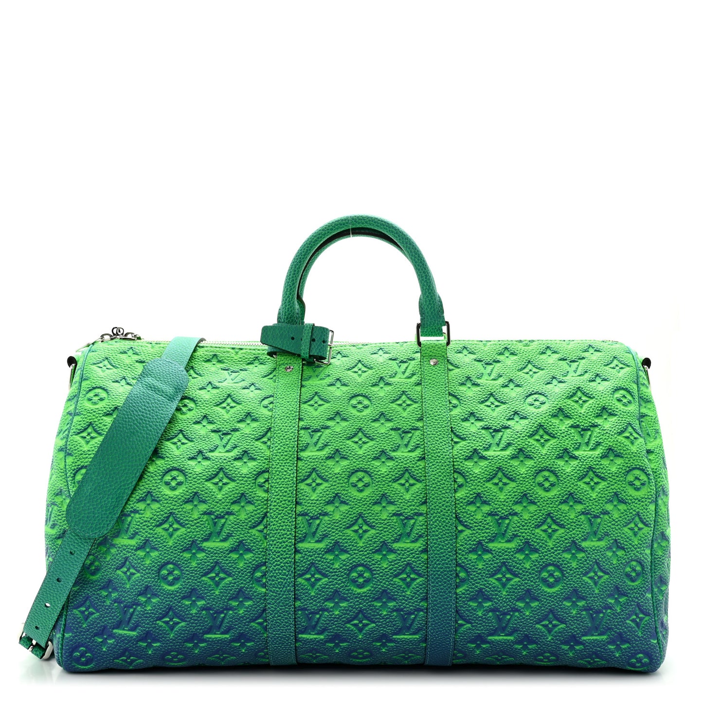 Taurillon Illusion Keepall Bandouliere 50 Bleu Vert