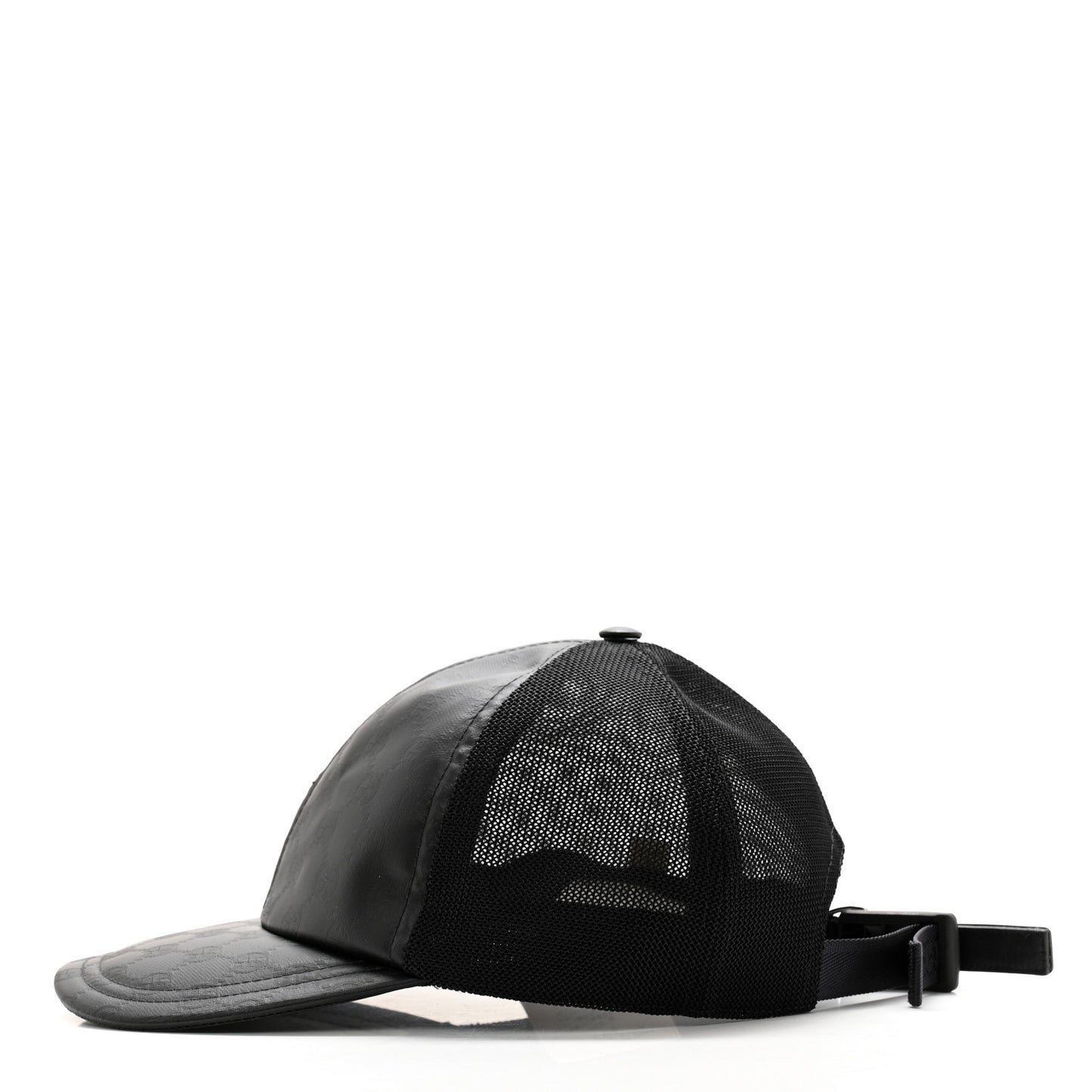 Calfskin Mesh GG Tennis Embossed Baseball Hat L Black