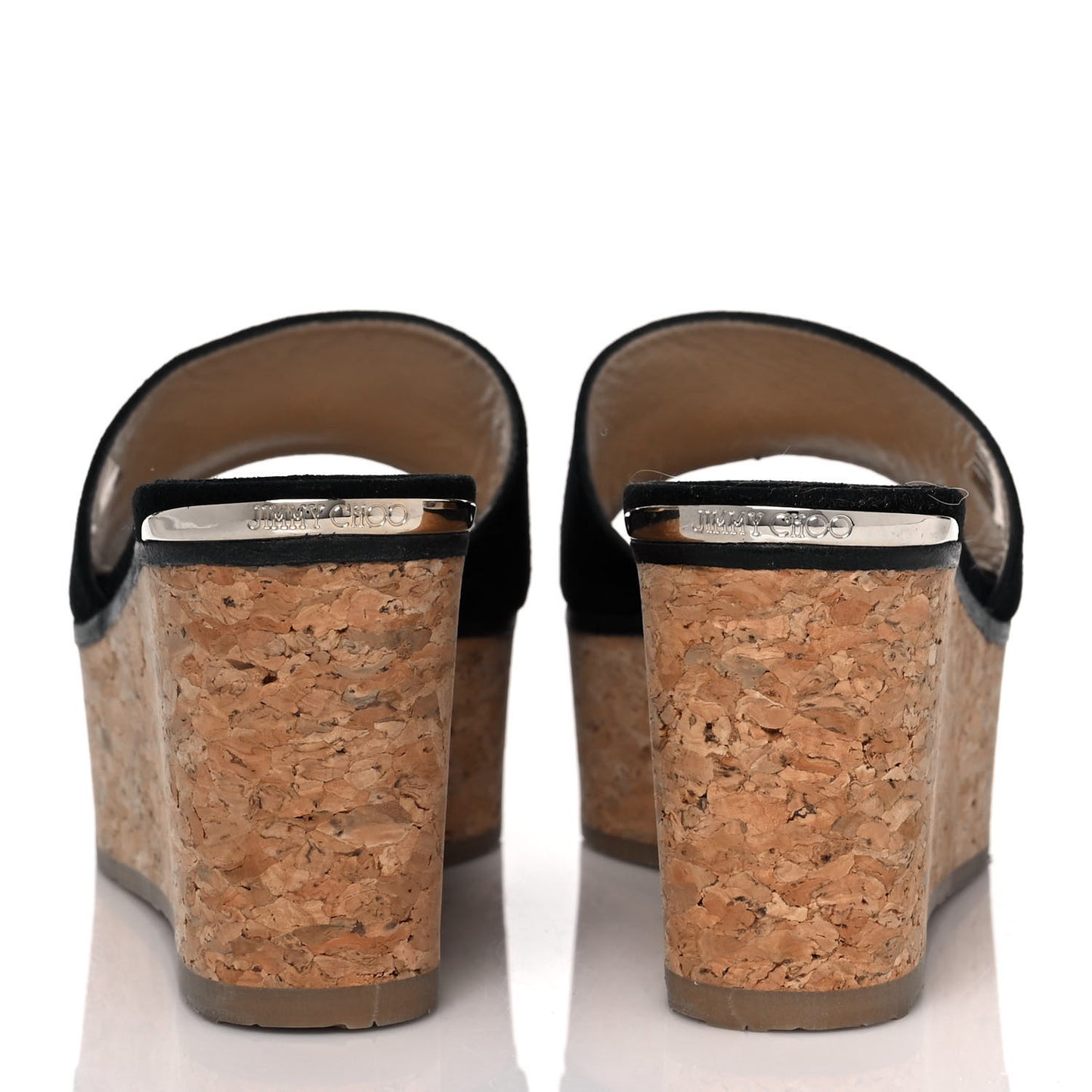 Suede Cork DeeDee Platform Wedge Slide Sandals 37.5 Black