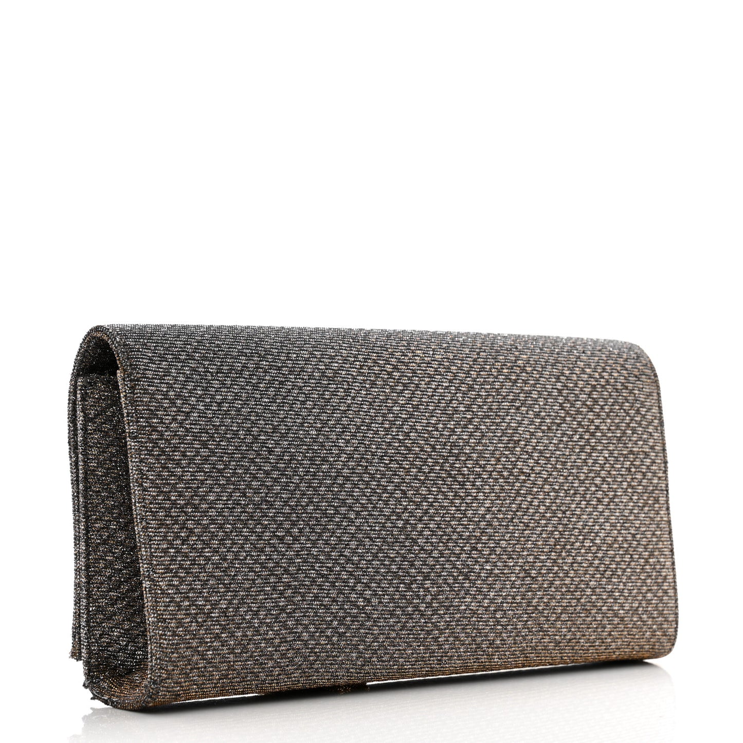 Metallic Canvas Woven Classic Monogram Kate Tassel Clutch Ciad Argento