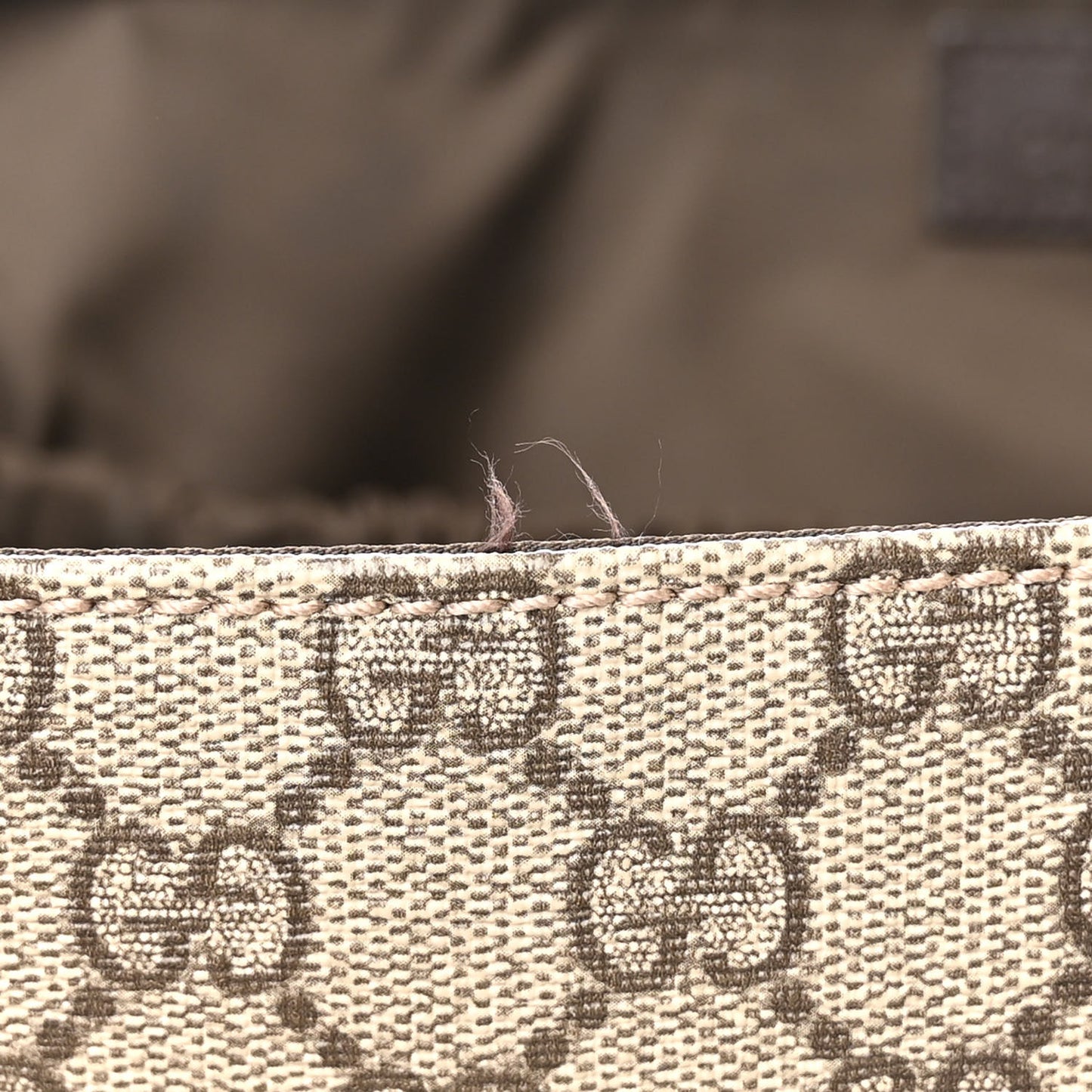 GG Plus Monogram Messenger Diaper Bag Dark Brown