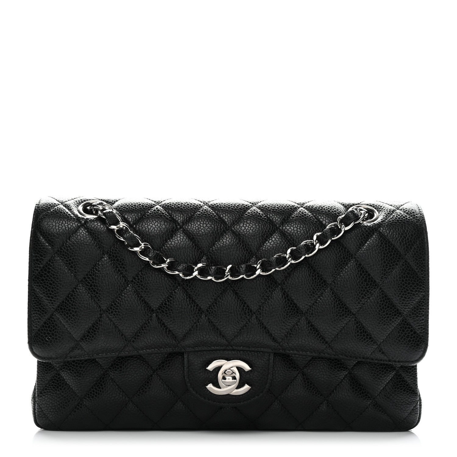 Chanel Caviar Quilted Medium Double Flap Black 1 of 10