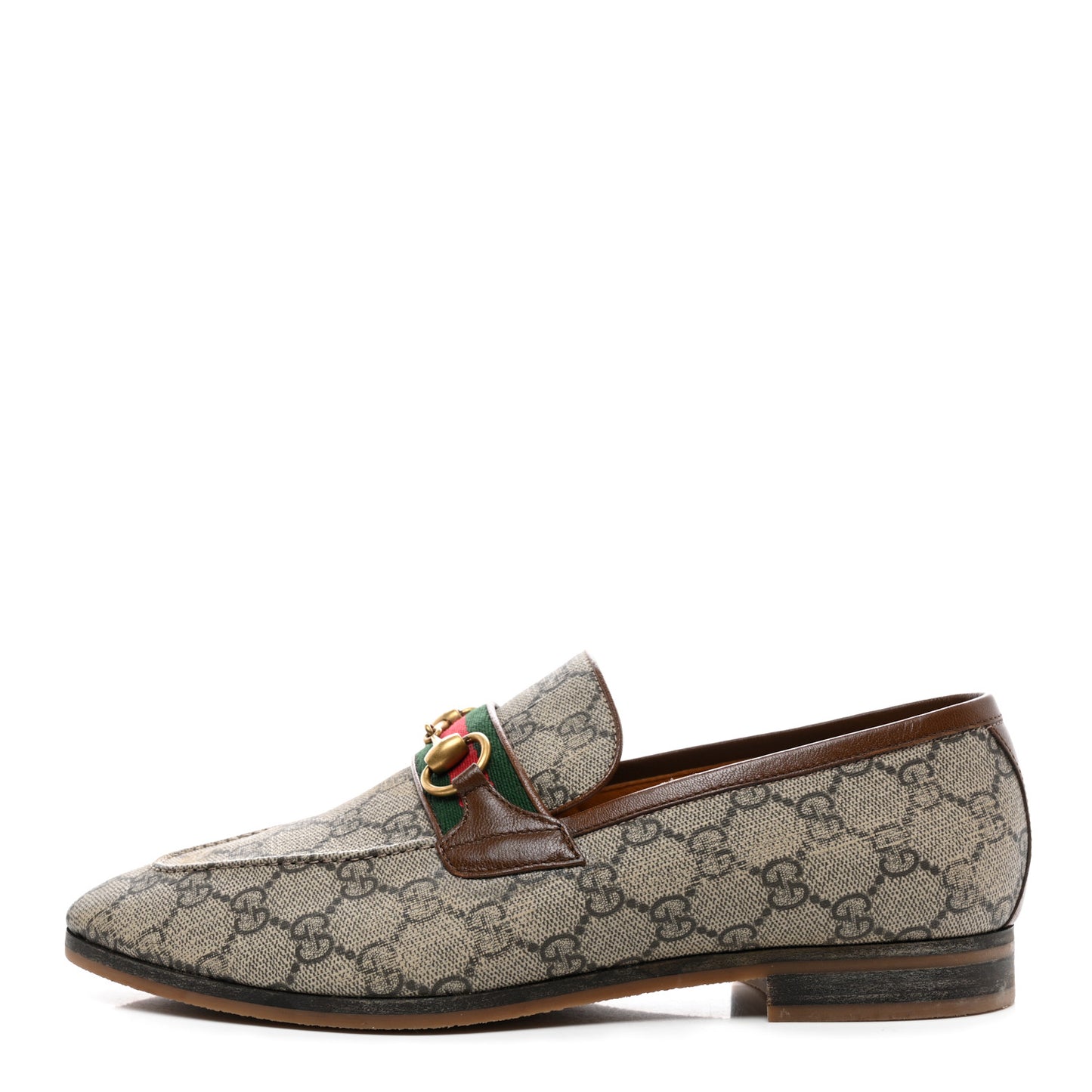 GG Supreme Monogram Web Mens Bengal Jordaan Loafers 8