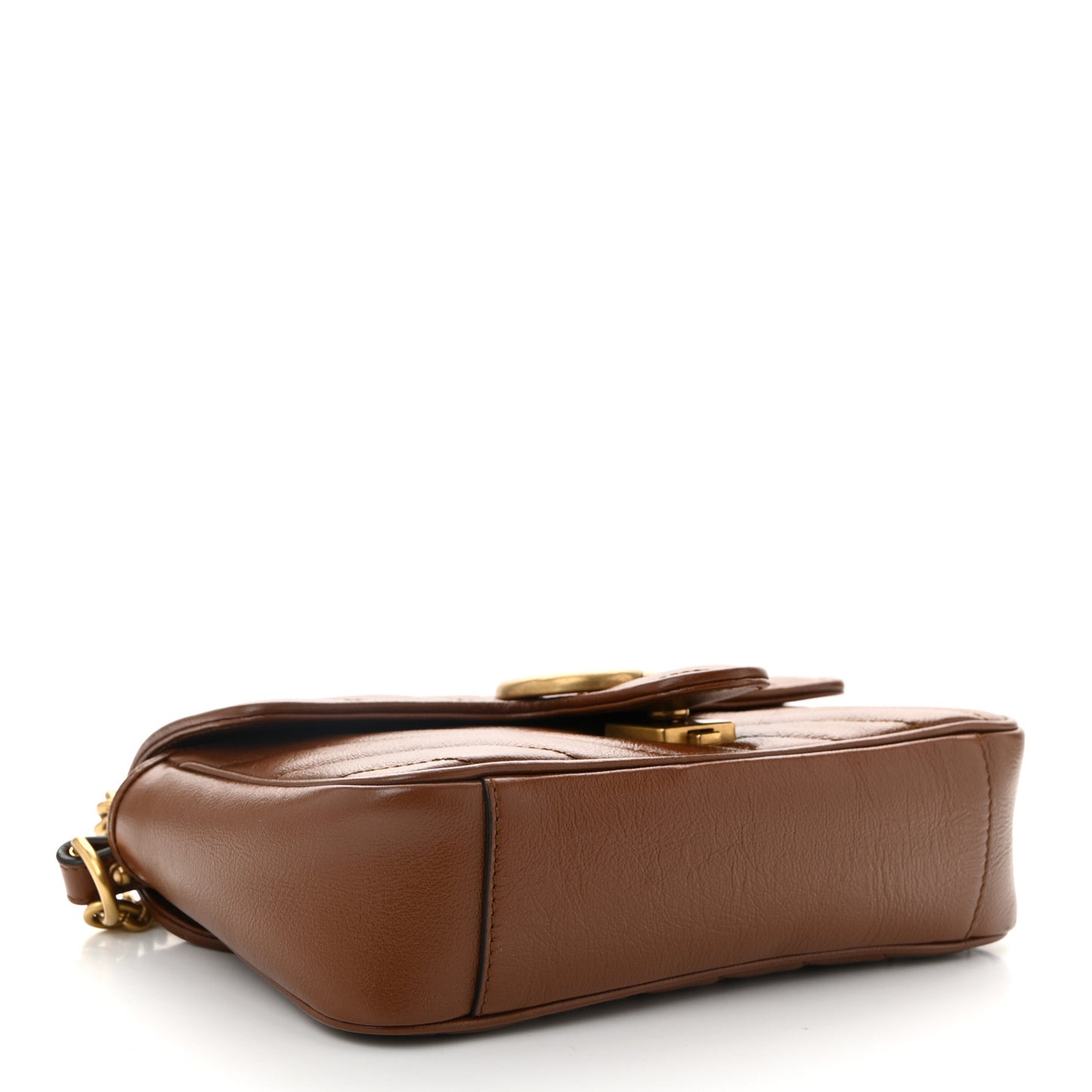 Azalea Calfskin Matelasse Diagonal Mini GG Marmont Shoulder Bag Cuir
