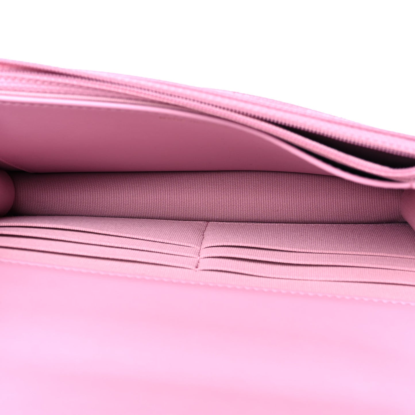 Shiny Caviar Quilted Pick Me Up Wallet On Chain WOC Pink