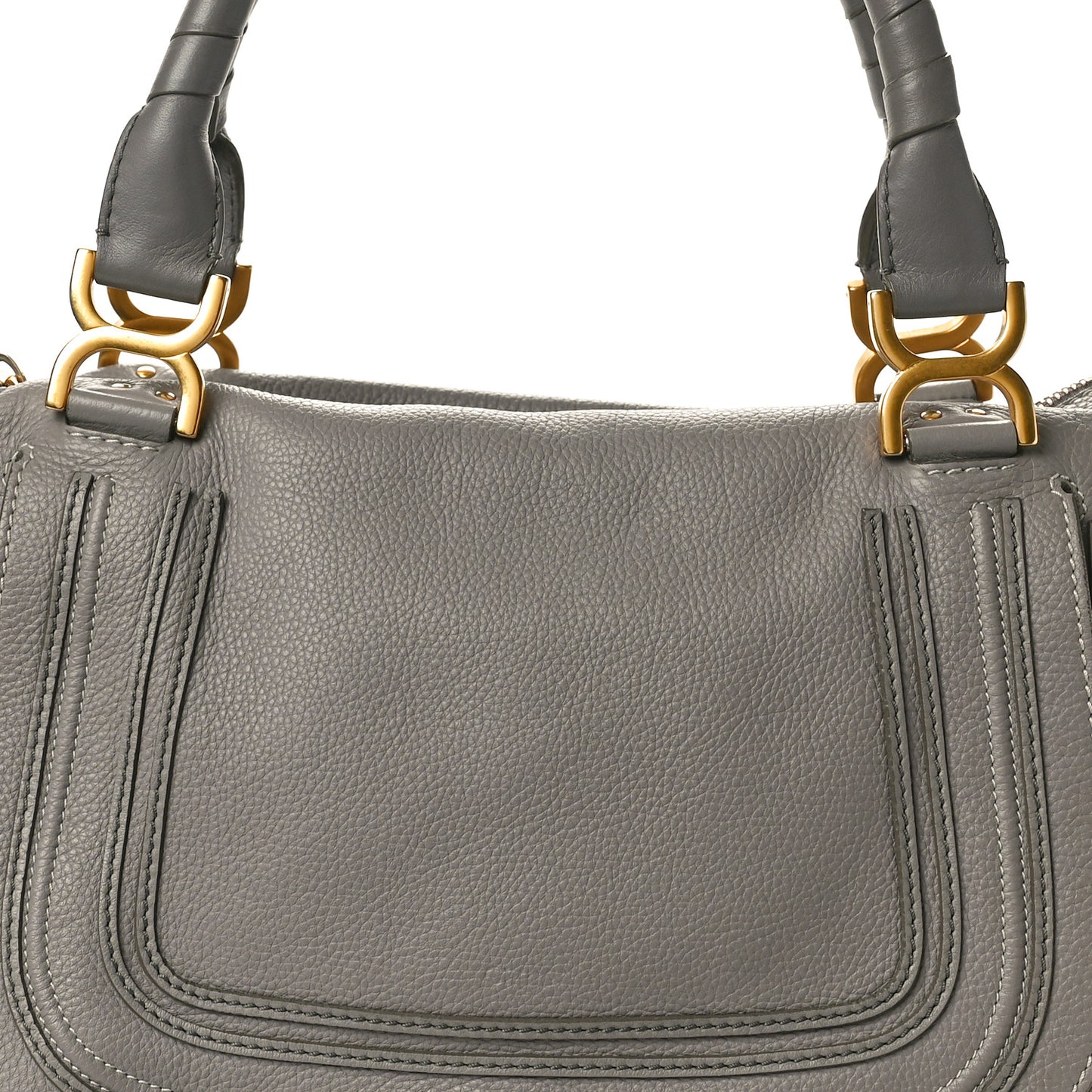 Calfskin Large Marcie Satchel Cashmere Grey