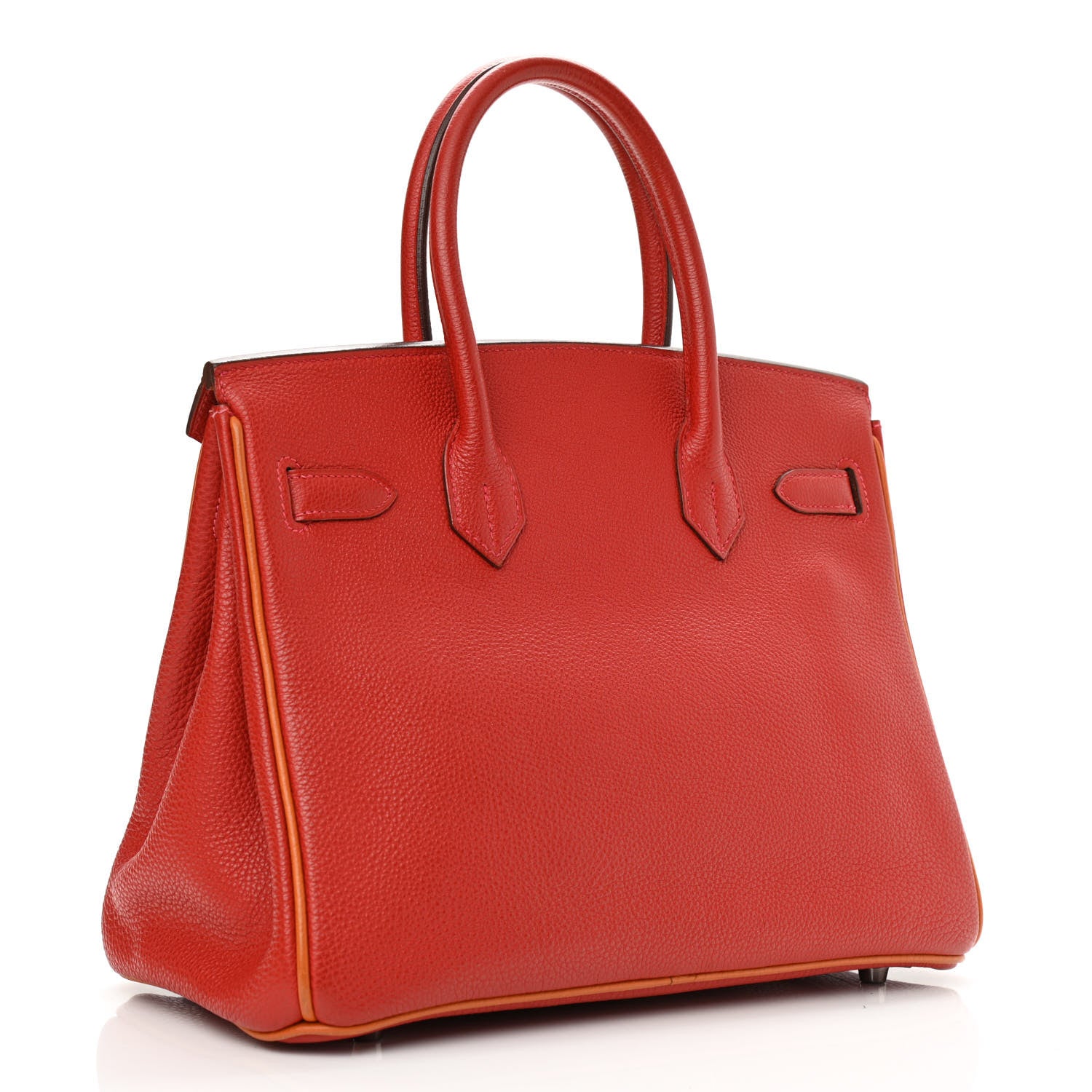 Hermes Togo Bi-Color Birkin 30 Rouge Casaque Potiron 3 of 17