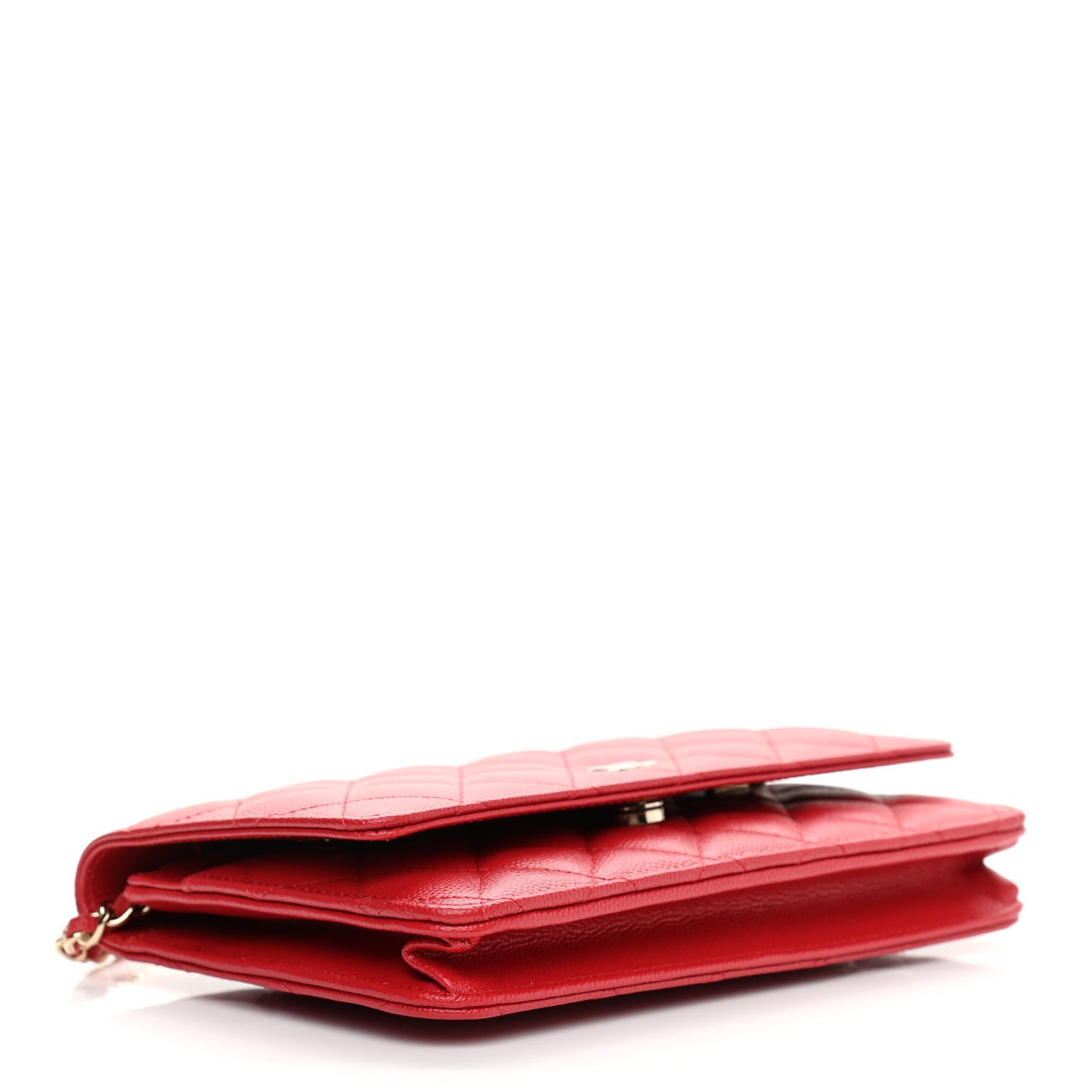 Caviar Quilted Wallet On Chain WOC Red