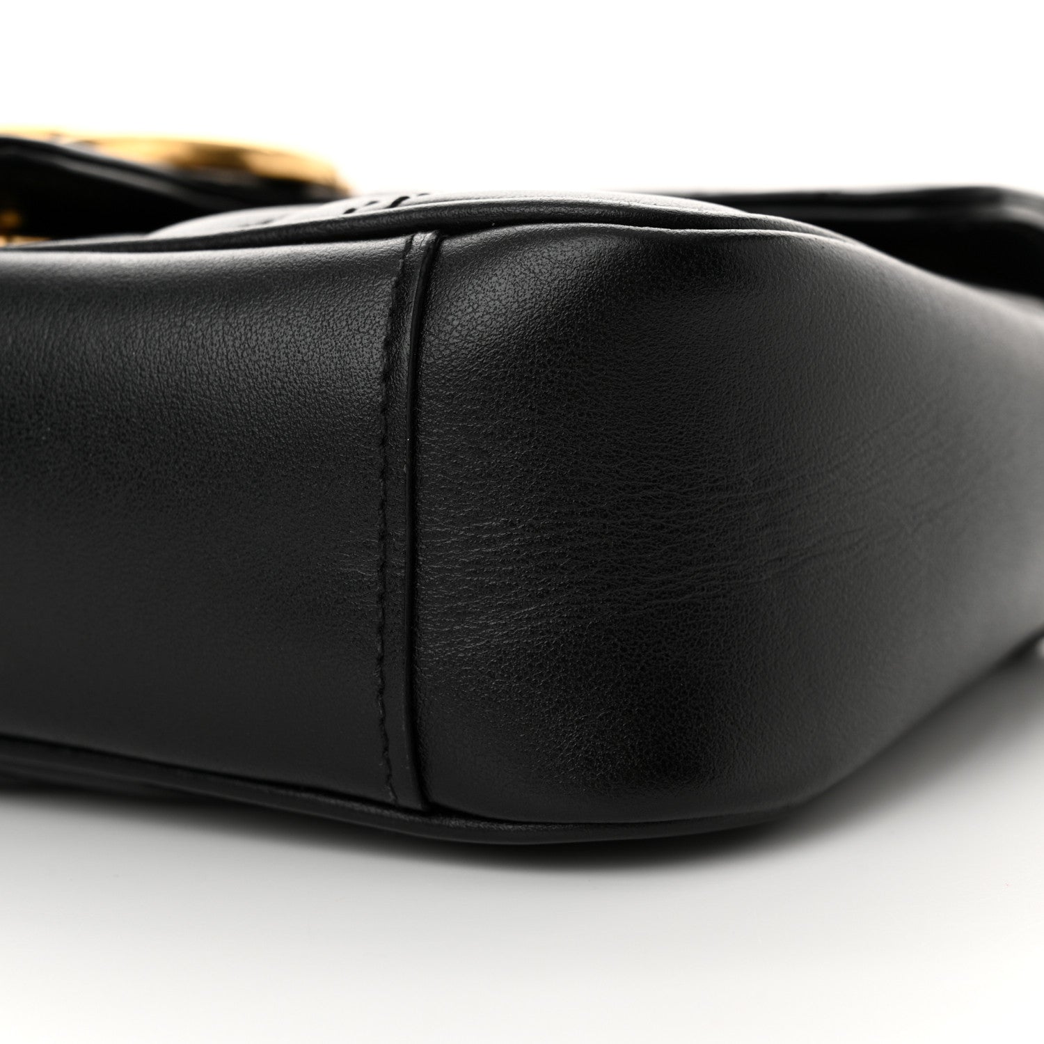 Gucci Calfskin Matelasse Mini GG Marmont Shoulder Bag Black 10 of 10