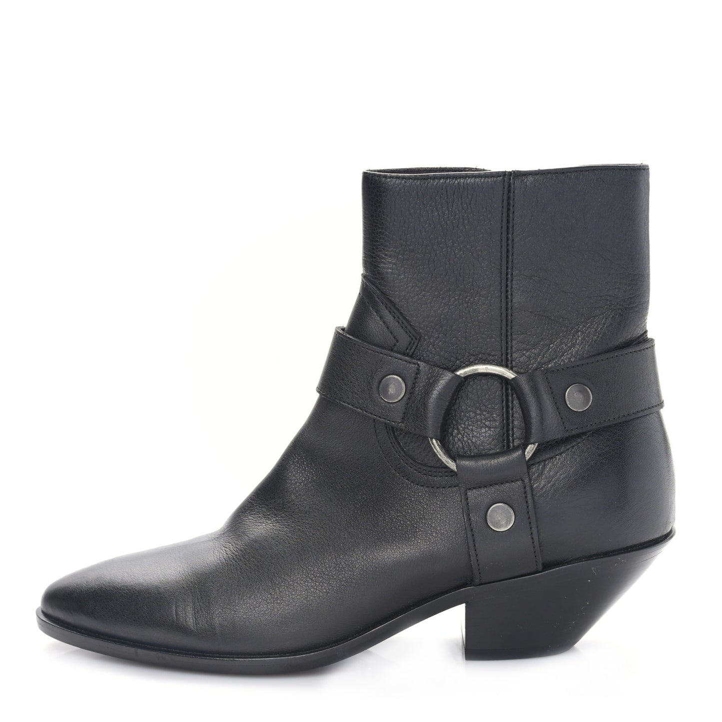 Calfskin West Harness Boots 36 Black