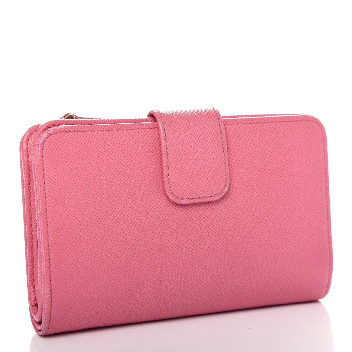 Saffiano Metal Compact Wallet Geranio